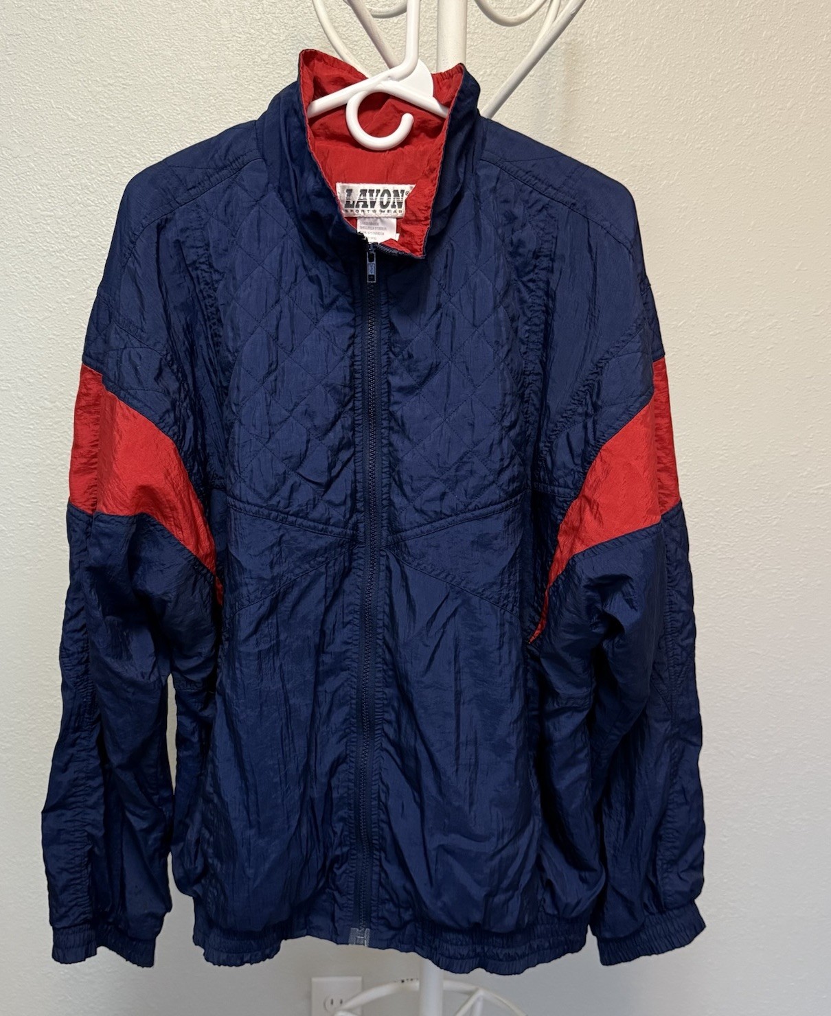 Vintage 80s 90s Nylon Track Suit Windbreaker Women Large Athleisure Lux Granny