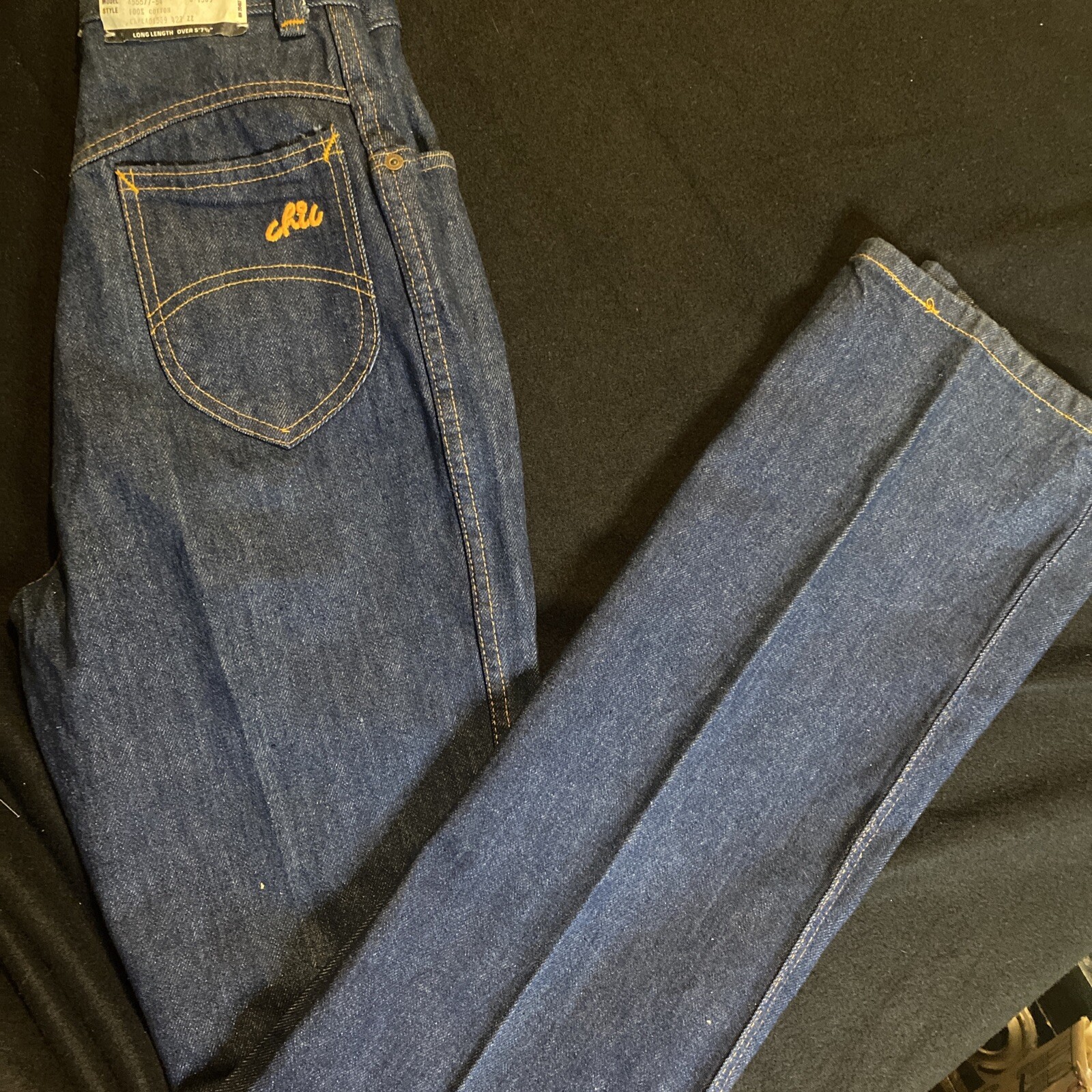 vtg 70s womens Dark Jeans Chic By H.I.S 8/9