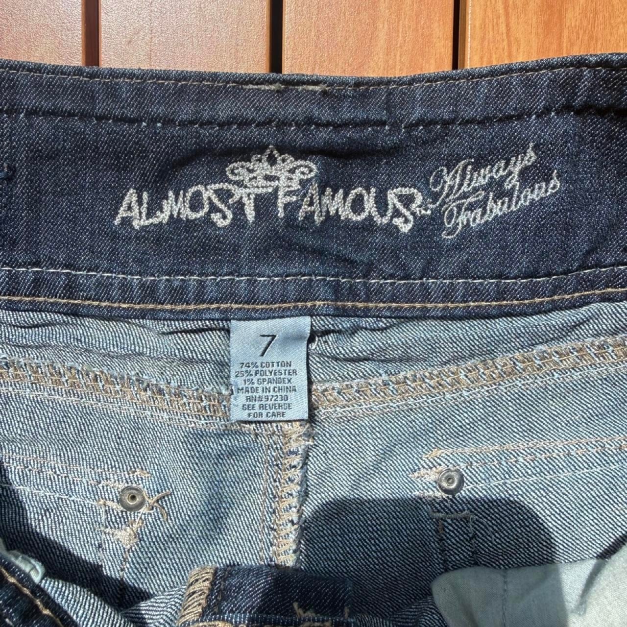 Almost Famous Dark Blue Boyfriend Denim Shorts with Triple-Button Waist