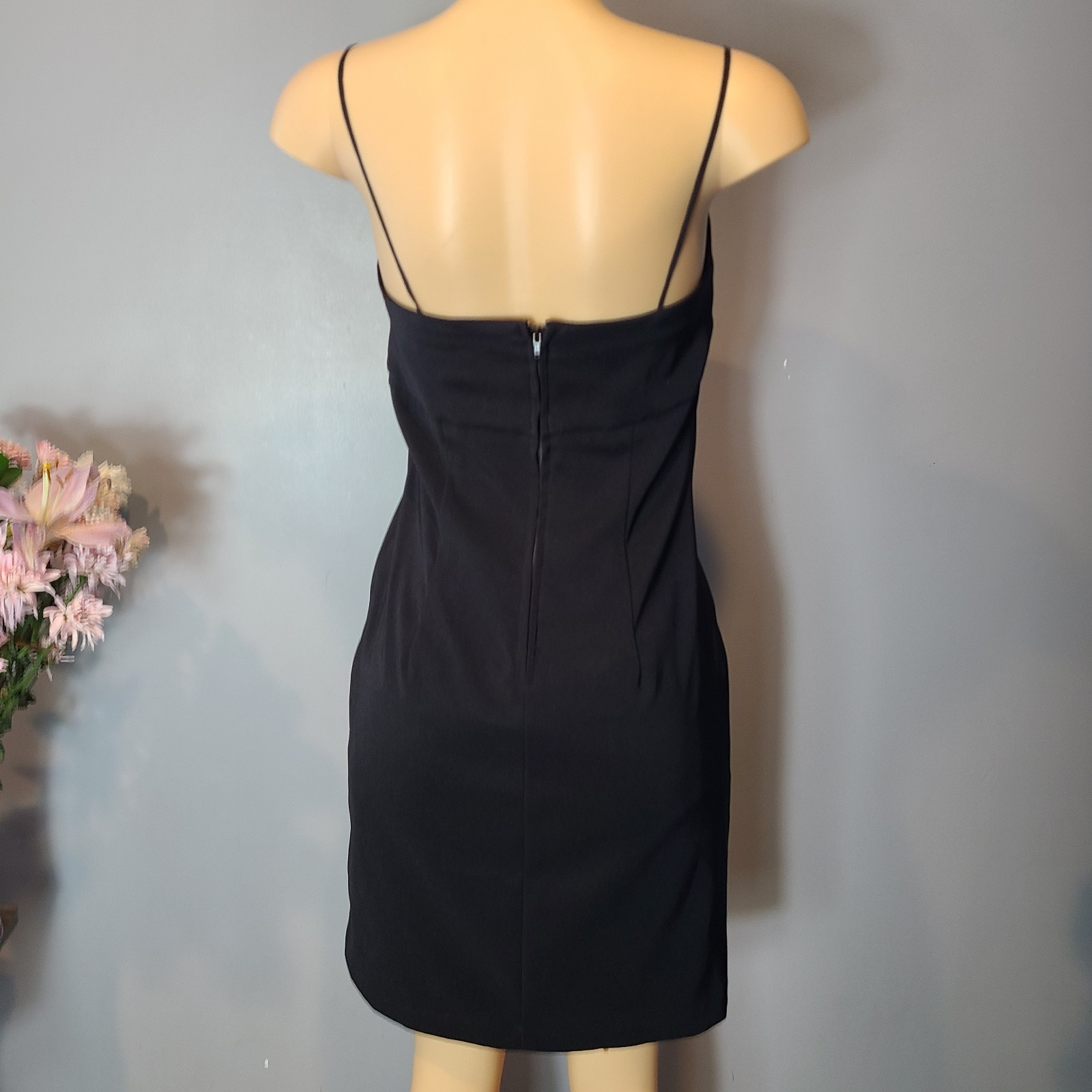 Vtg 90s Y2K Fairy Babydoll Dress Sz 10 Black Whimsigoth Wedding Guest Grad