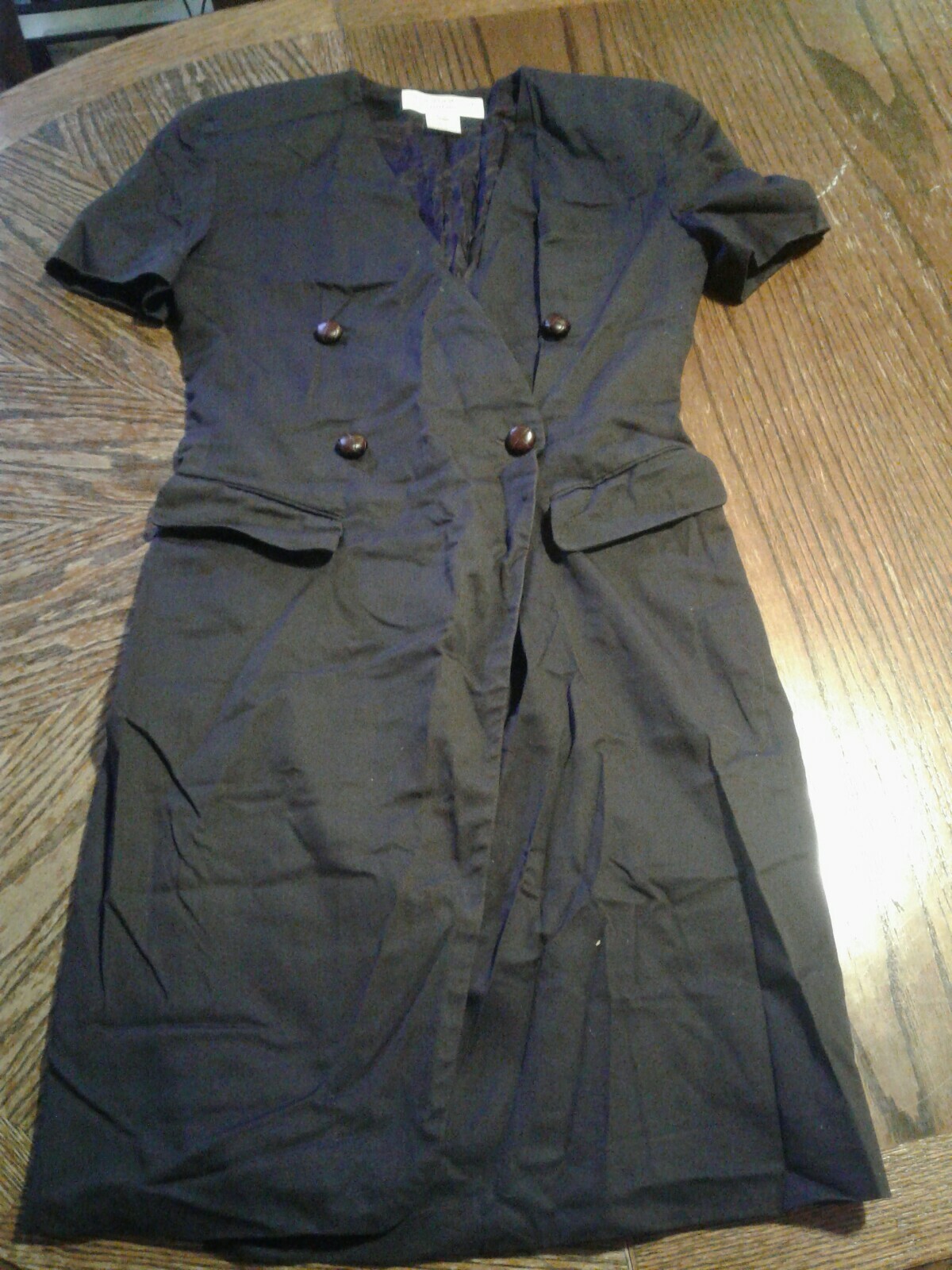 Vintage Jones New York Purple Shirt Dress Size 4 (cb33)