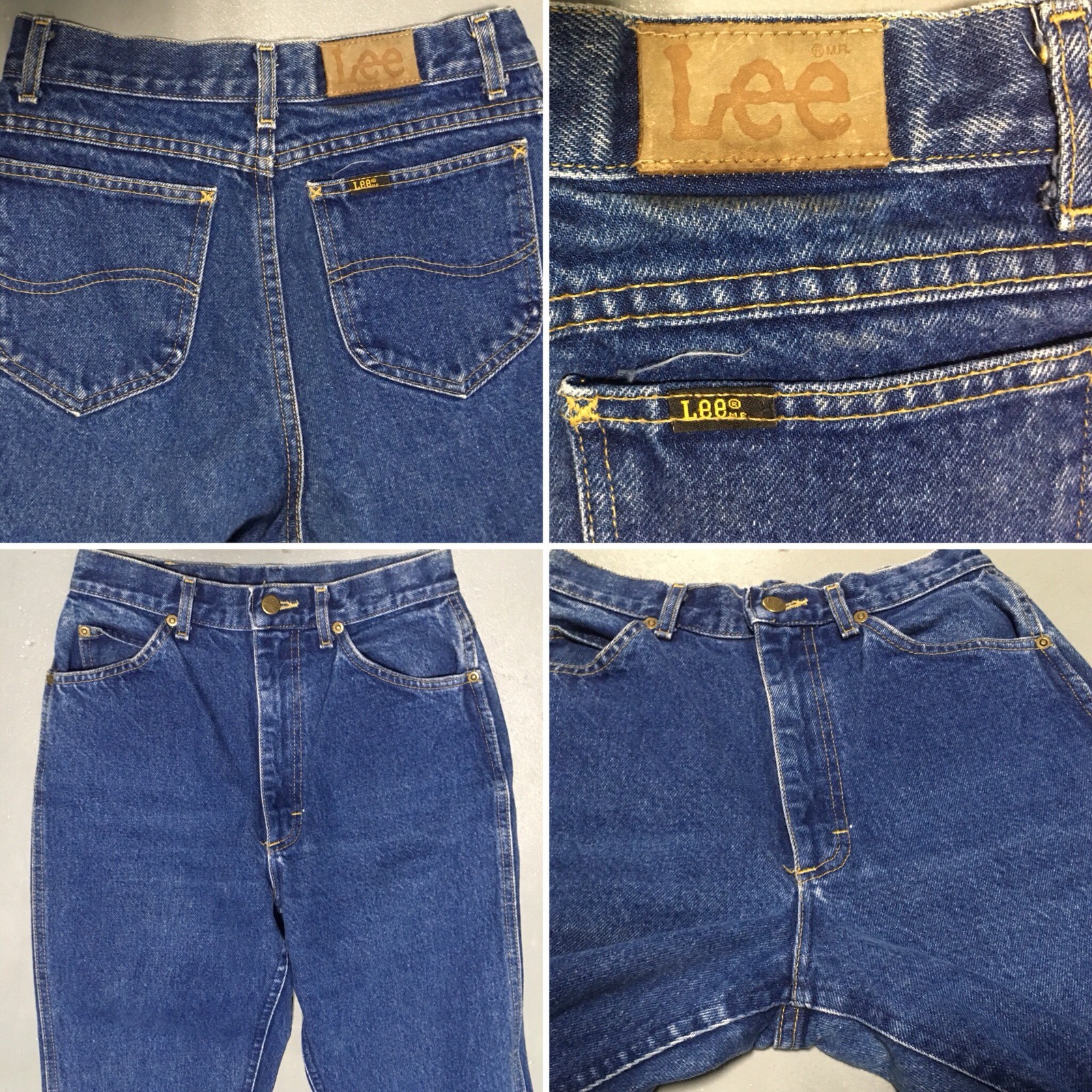 Vintage Lee Jeans High Waist Made In USA 8 Med 26 1/2” Waist Lee Riders 80s 90s