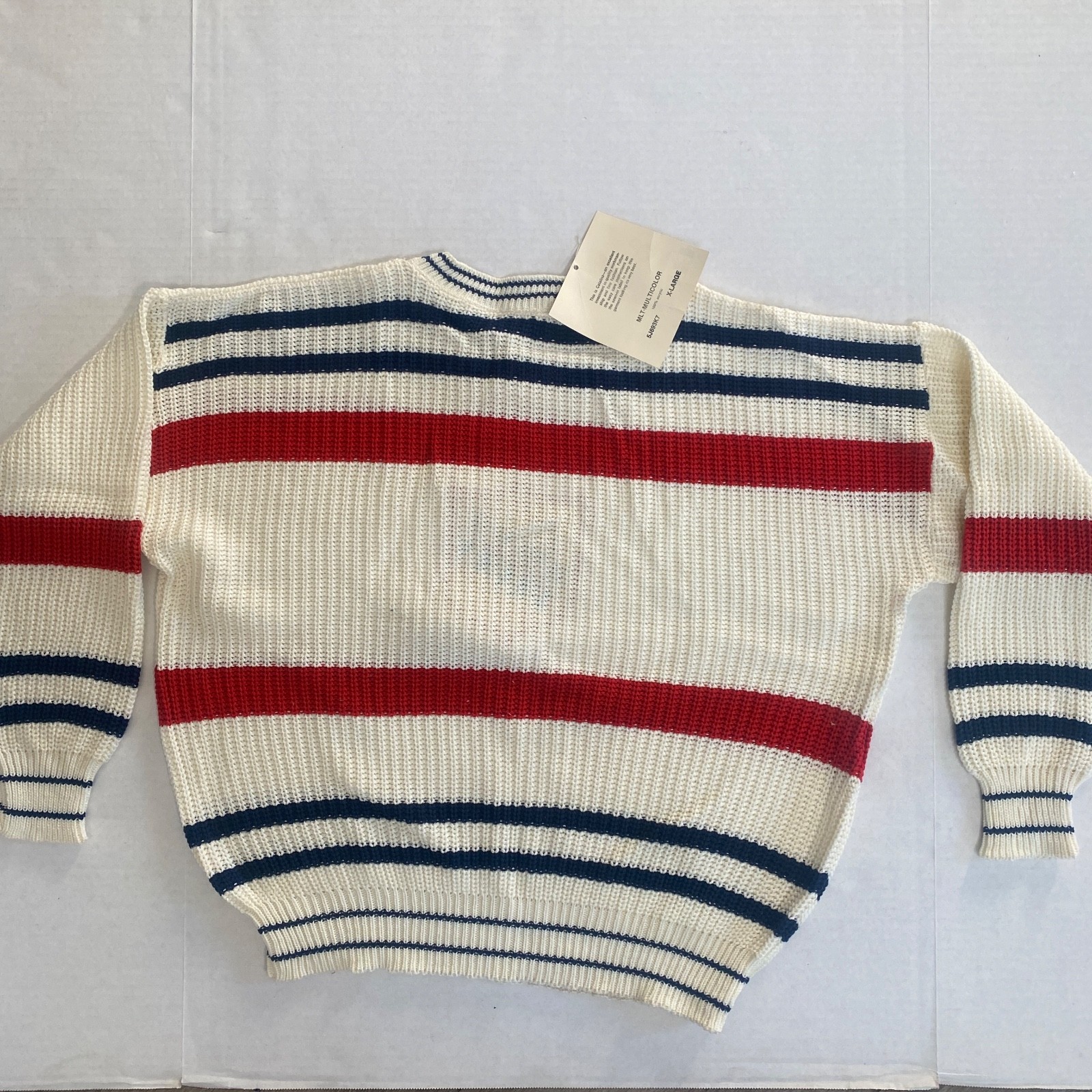 NWT Vintage 80s Rhythm & Blues by Catalina Womens Novelty Music Band Sweater XL
