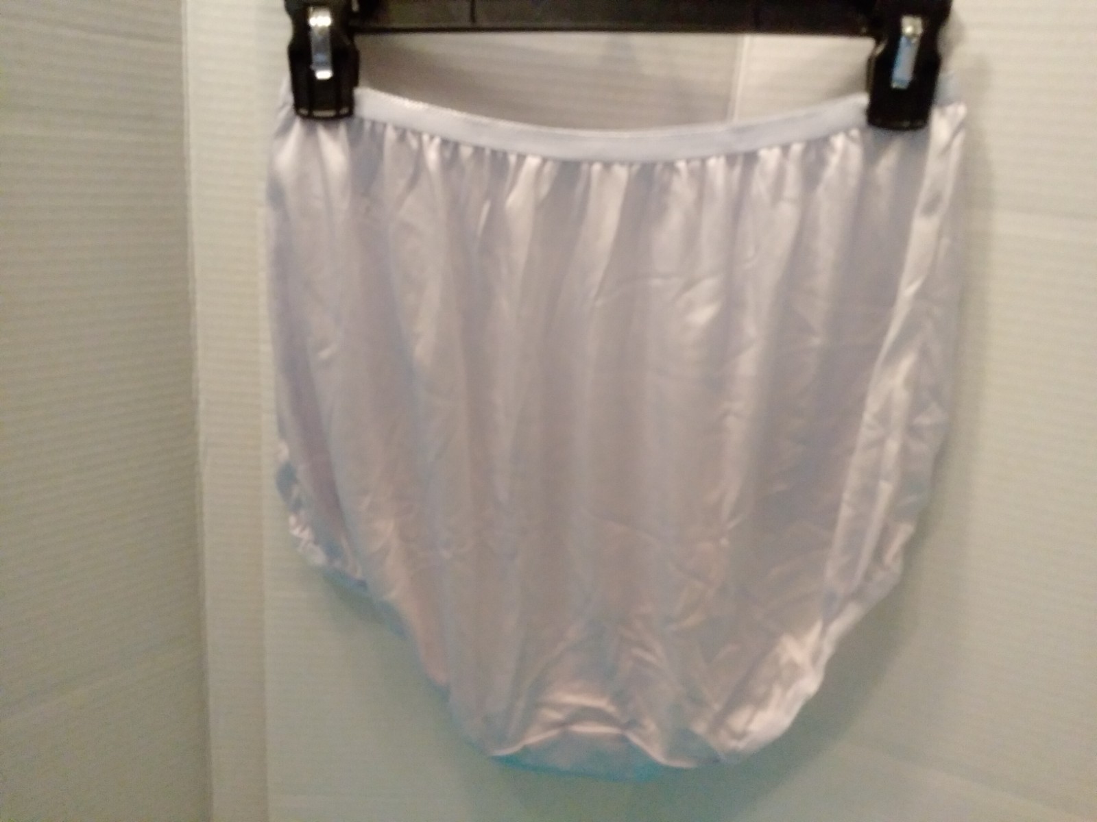 Panties Granny Silky Satiny 100% Nylon Brief 8 Pale Lilac Underscore Knicker
