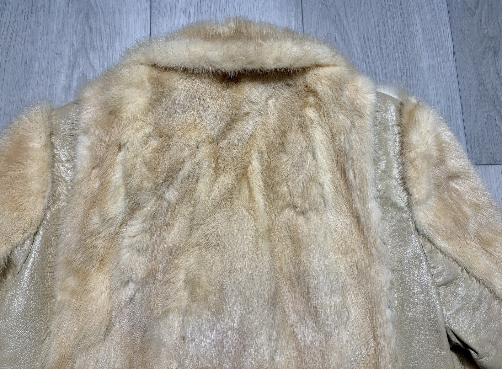 VTG 1960s Maurie Gaull Furs Boston Genuine Fur Leather Trim Coat Women’s Large
