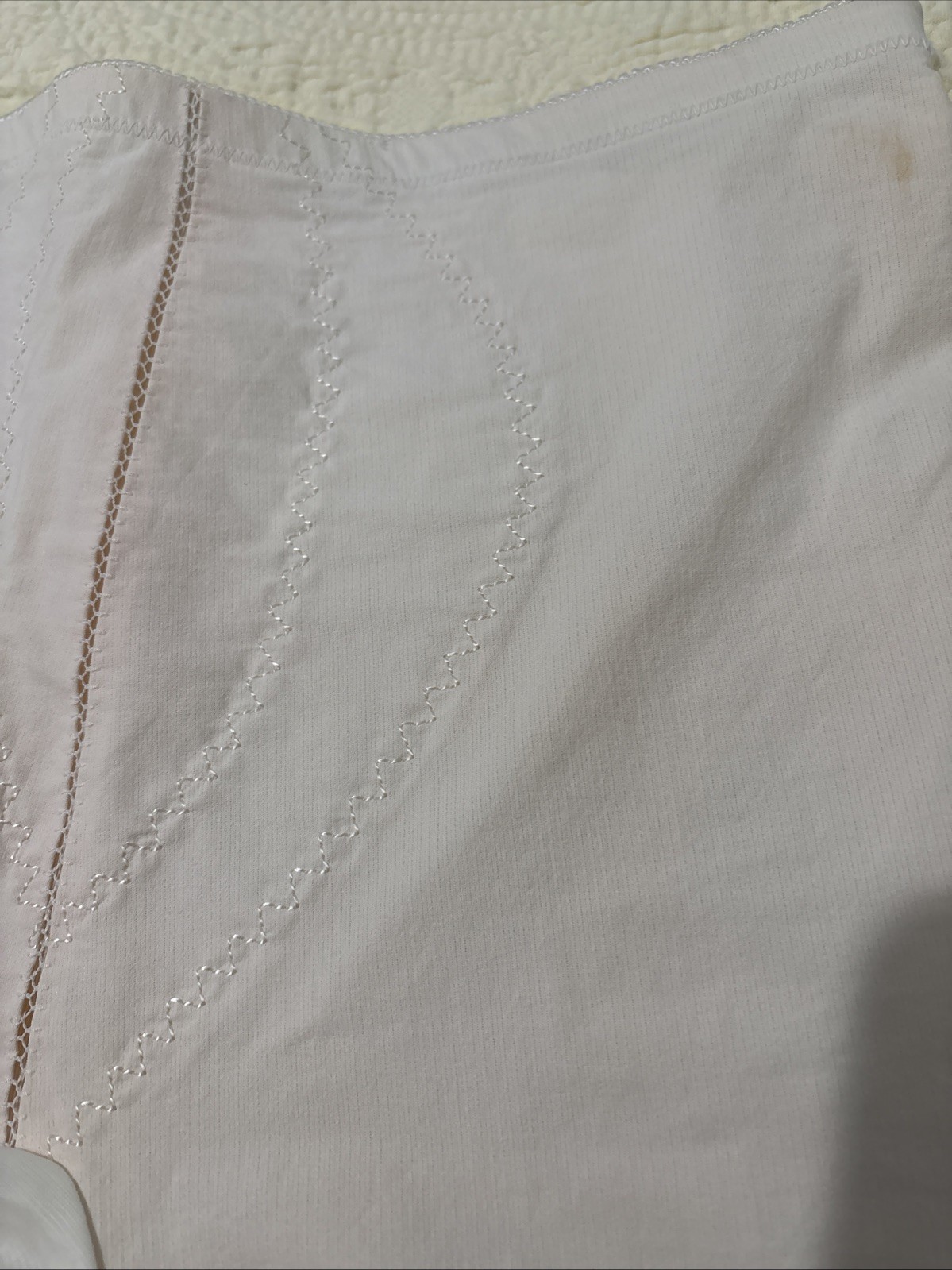 Vintage Girdle Shorts Garter Tabs Pale Pink White Lace ￼Sz S/M