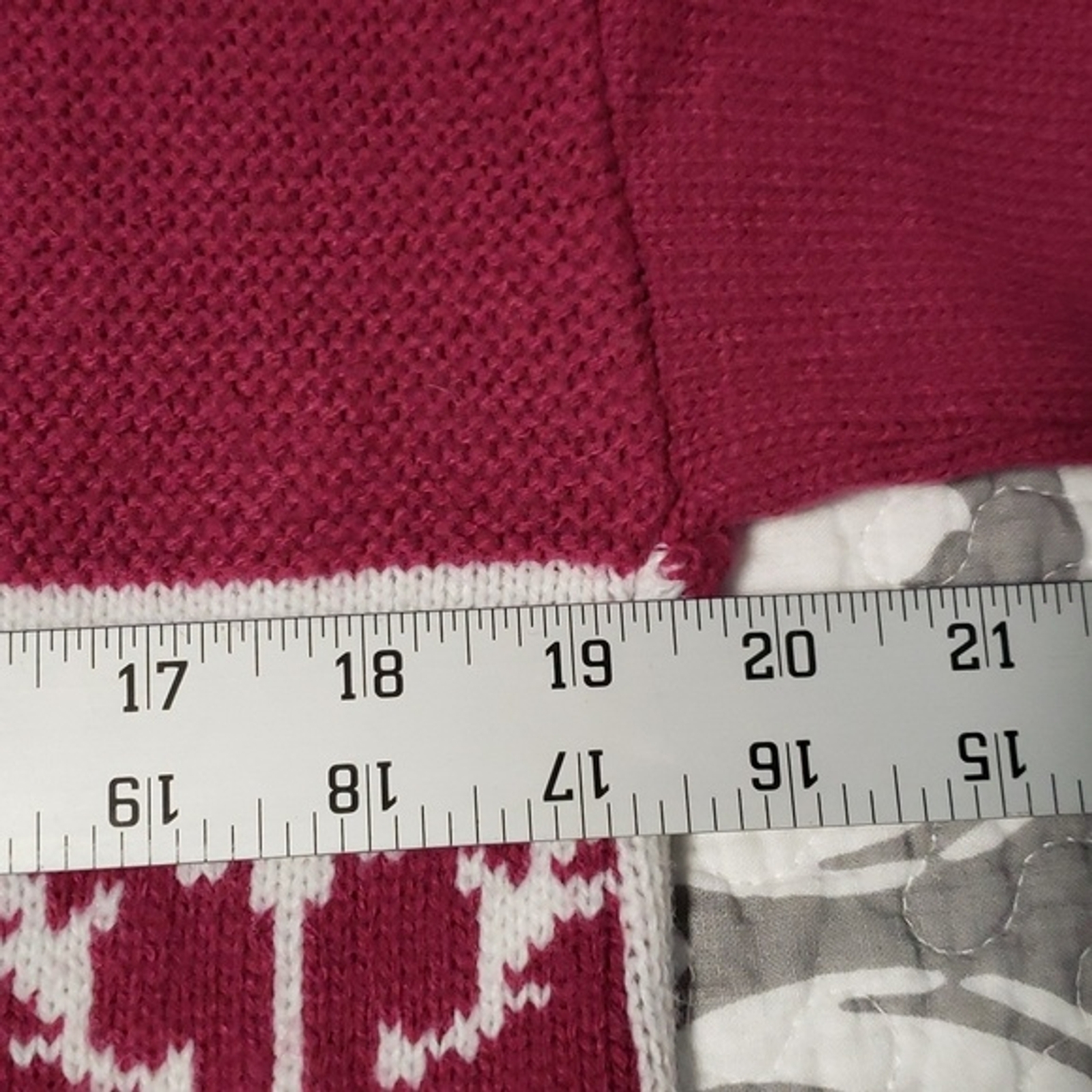Vtg 90s Fashion Formulas Knit Purple Plum White Sweater Stripe, Leaf Design, Sm