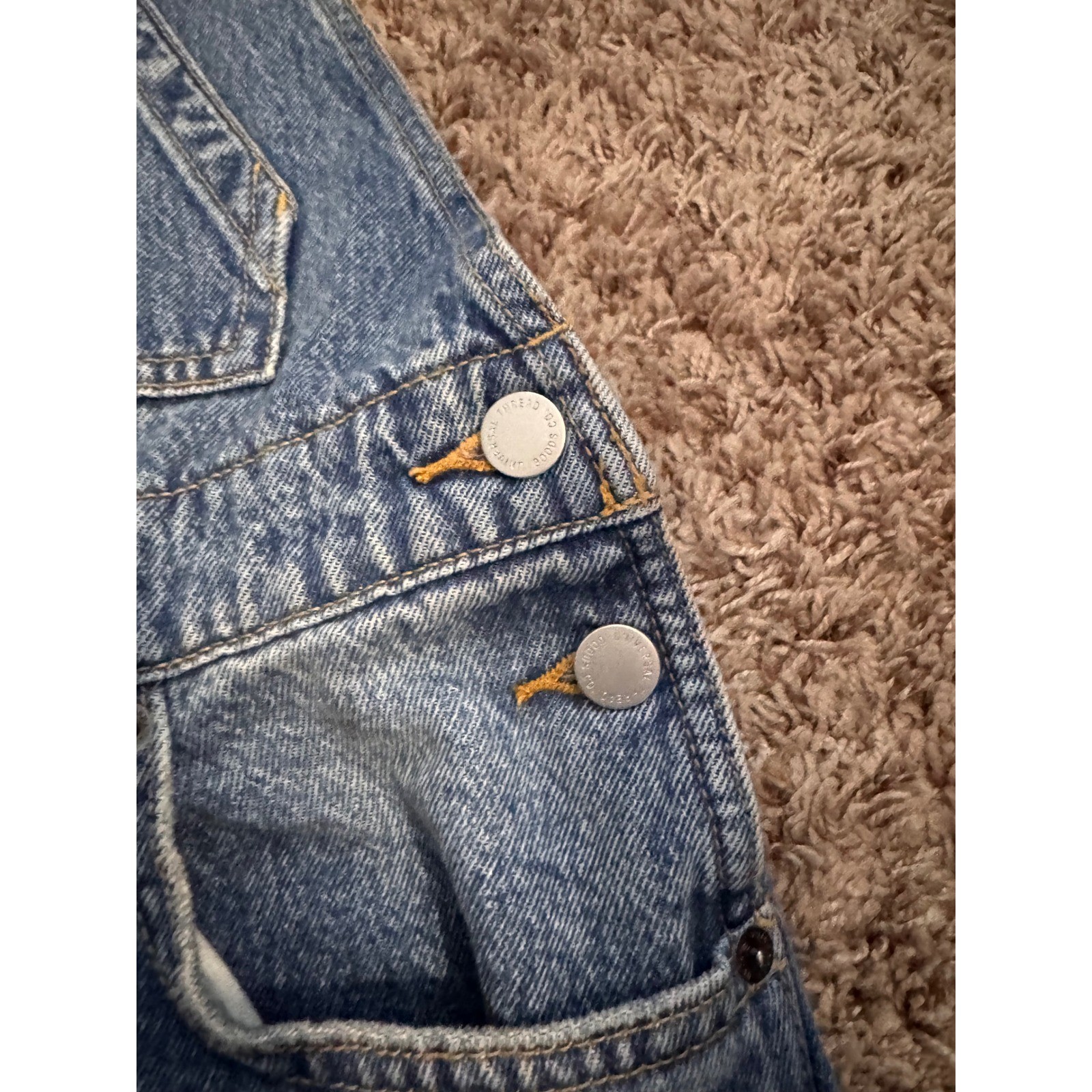 Universal Thread Denim Short Overalls Size 6 Distressed Bib Shorts