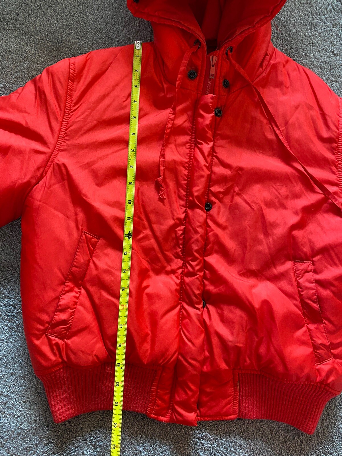 Vintage Obermeyer Womens M/12 Nylon Jacket Coat Red Made In British Hong Kong