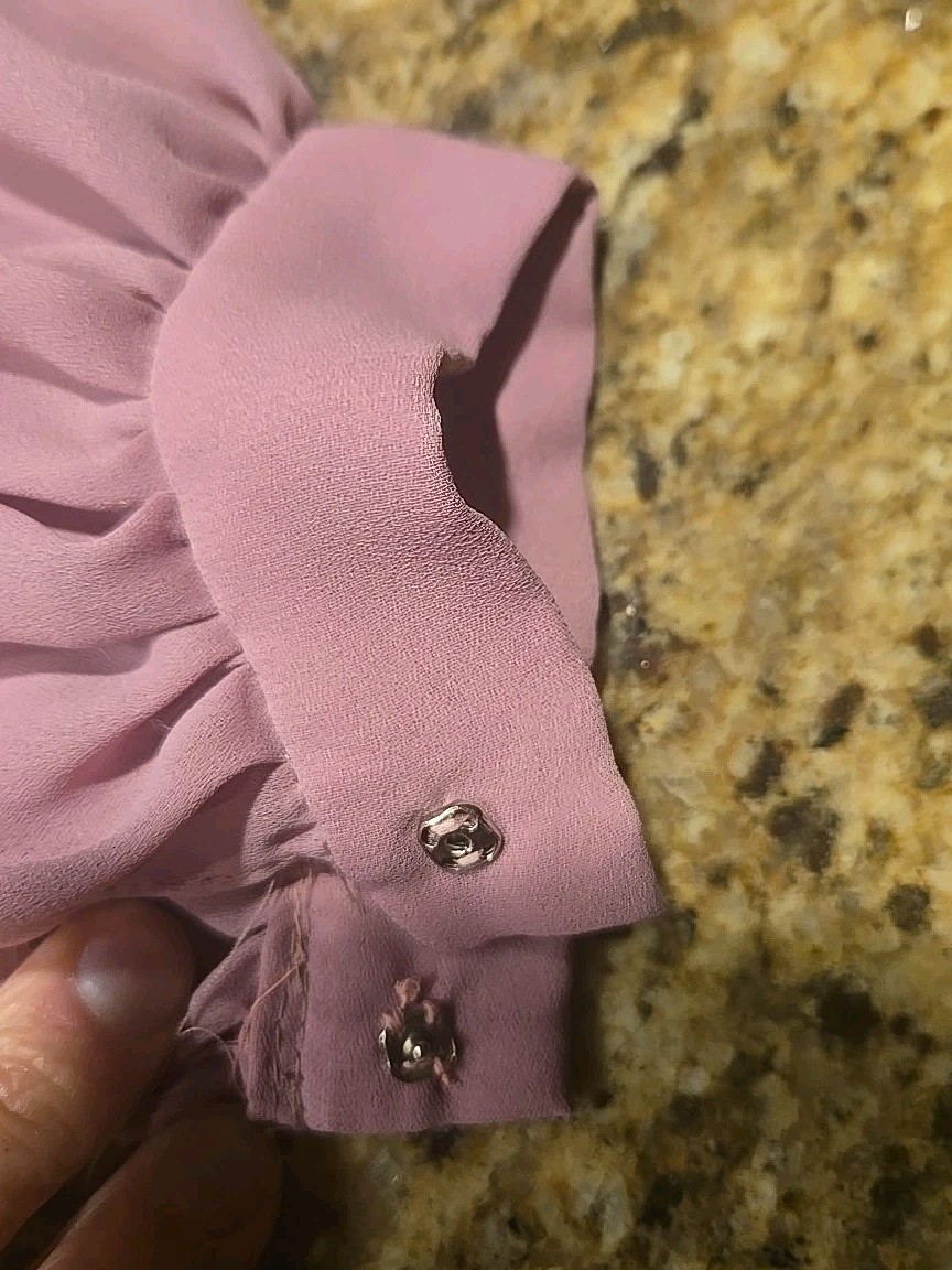 Vintage 70’s Mauve Rose Maxi Dress Pleated Front Sheer Poly Chiffon Style