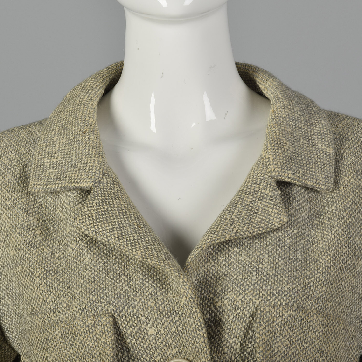 L1960s Balenciaga Haute Couture Numbered Tweed Jacket Classic Designer Timeless