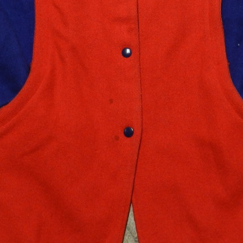 Vintage 1966 High School Letterman’s Jacket Red & Blue Wool Ladies Size 16