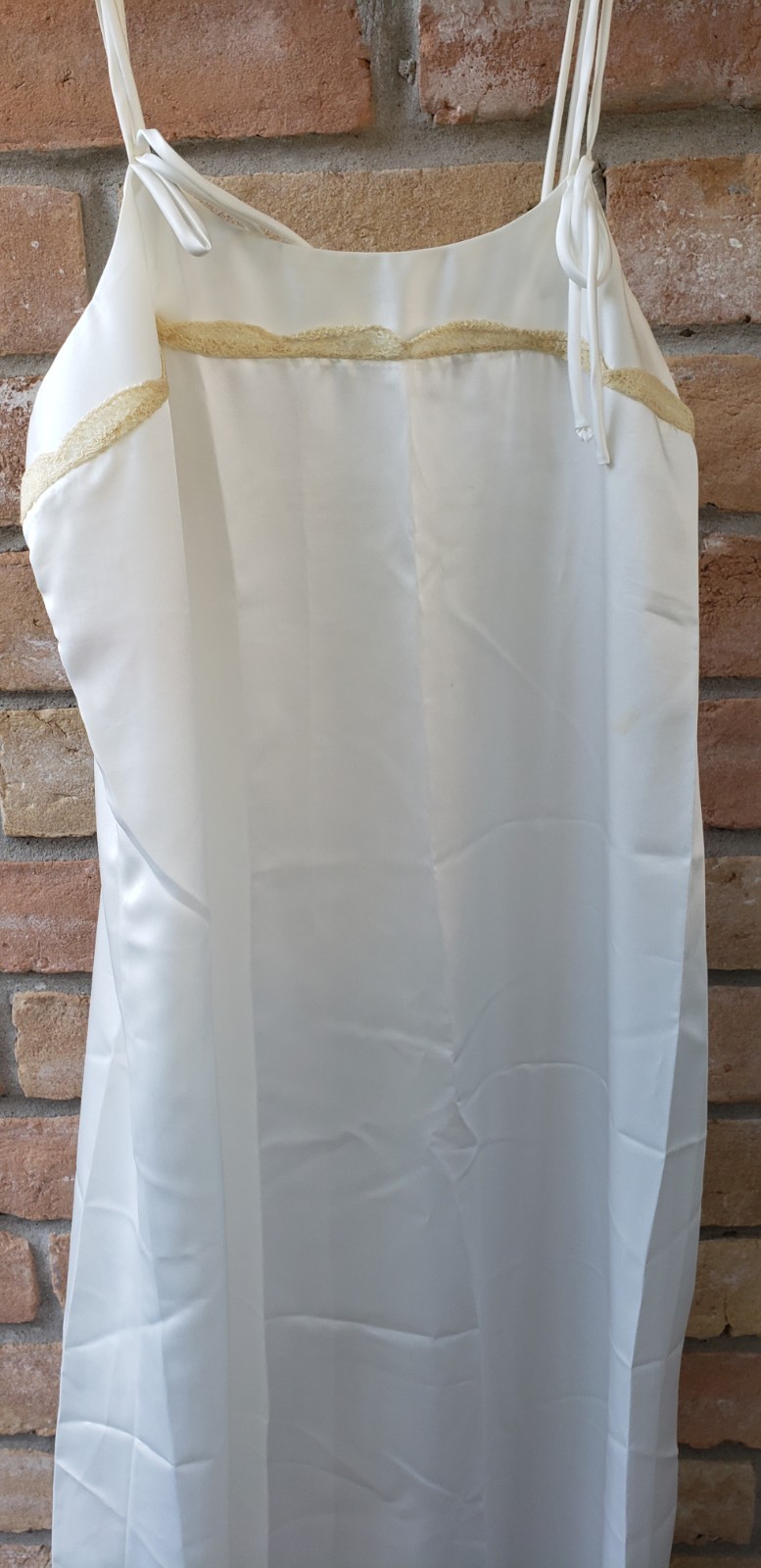 VTG Zandra Rhodes White Gown Dress Sz P Designer Semi-Sheer Union Tag USA FLAWS