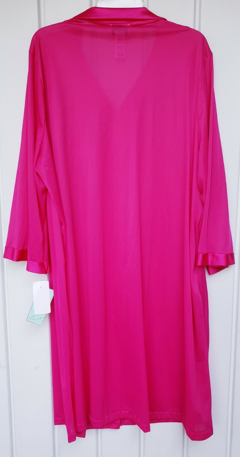 Vintage 90’s Vanity Fair Sleepwear Robe Plus Size 2X Diva Pink NEW