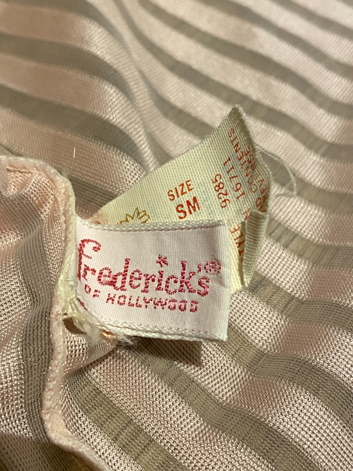 Vintage Frederick’s of Hollywood and Pandora Lingerie Pink Stripe Robe