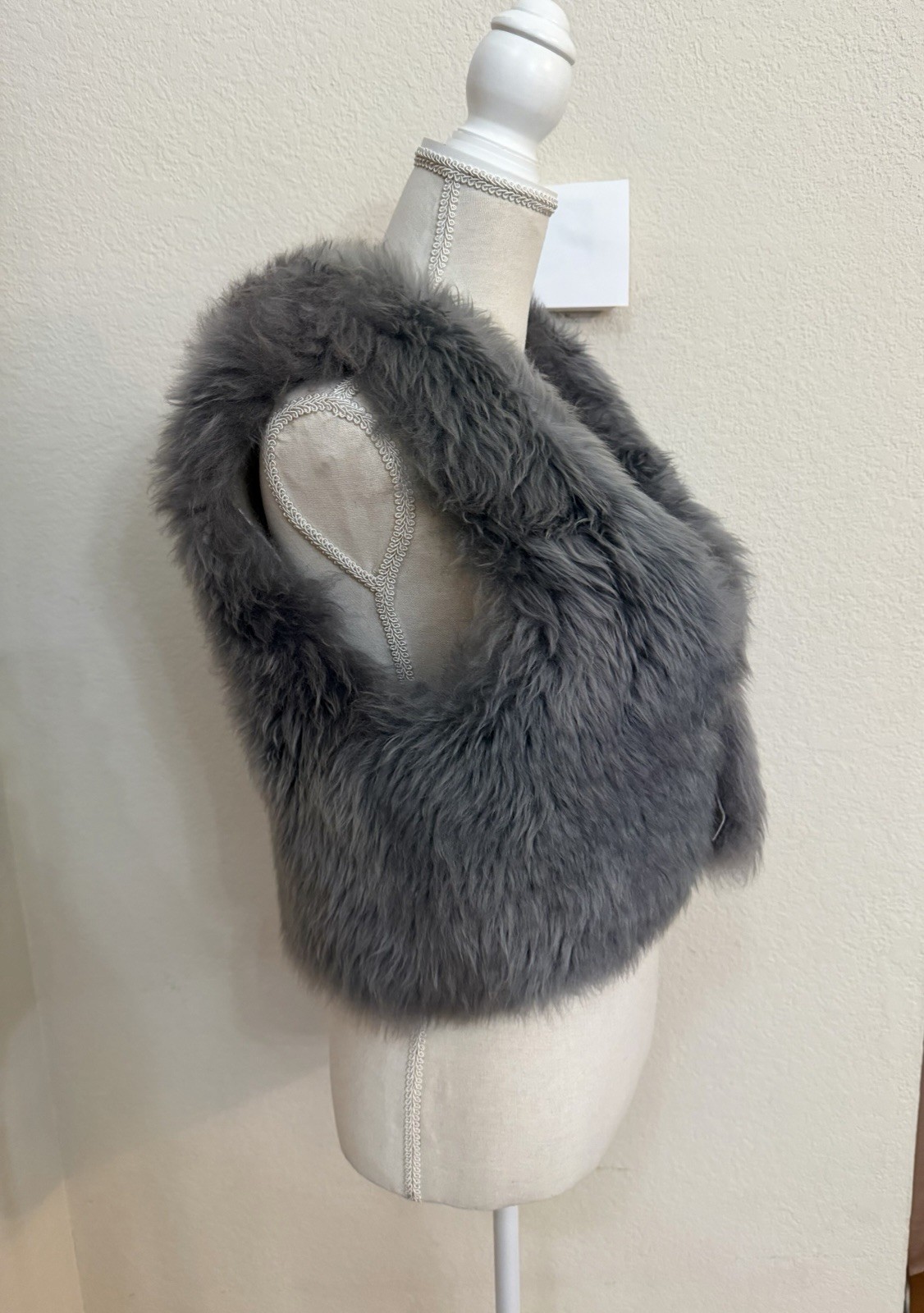 Vintage Real Fur Grey Vest Small Polar Port Fur & Traders