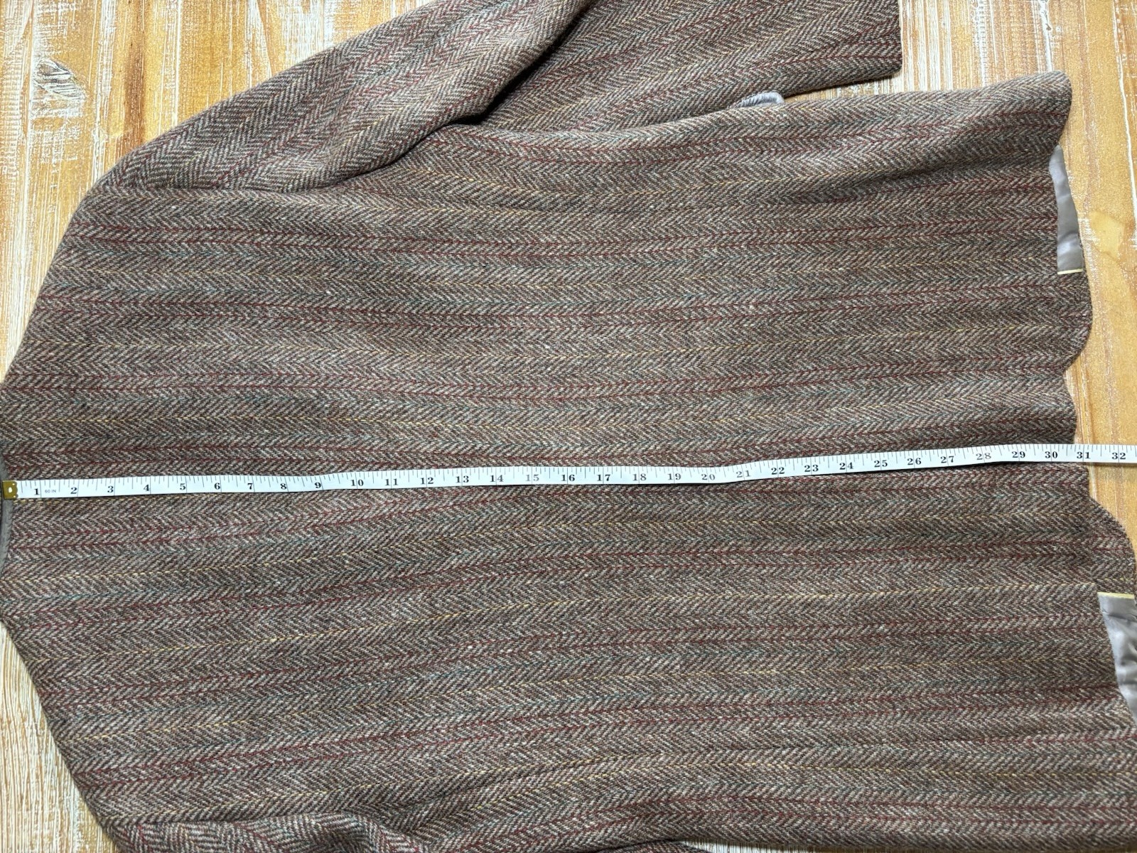 Harris Tweed Blazer Land’s End Charter Collection Herringbone Wool Jacket 42 L