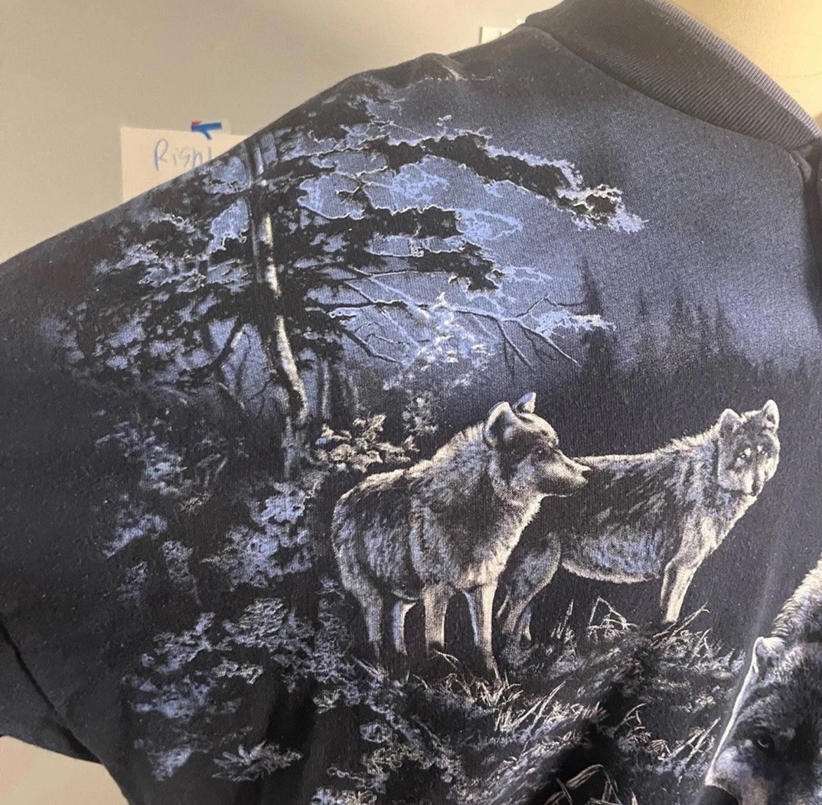 Wolves Wolf Sweatshirt Vtg Full Moon Art Unlimited Sportsware Women’s XXXL