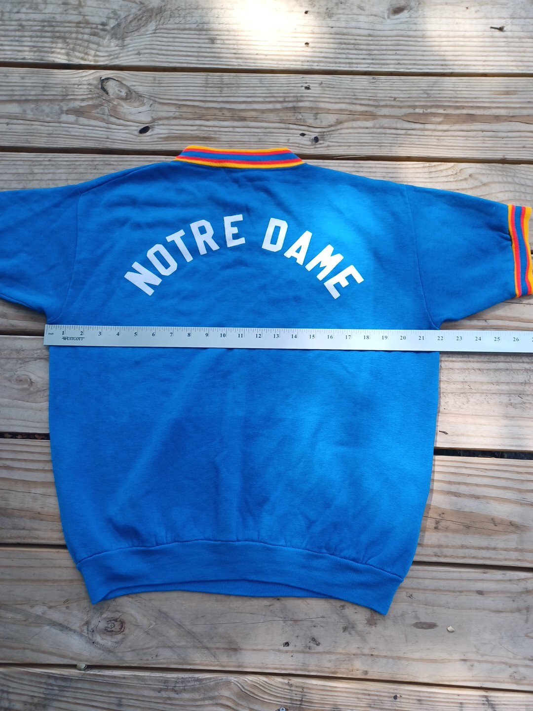 Vtg 60s Shirt Sweatshirt Towncraft Penneys Creslan Acrylic Sz. L ” Notre Dame”
