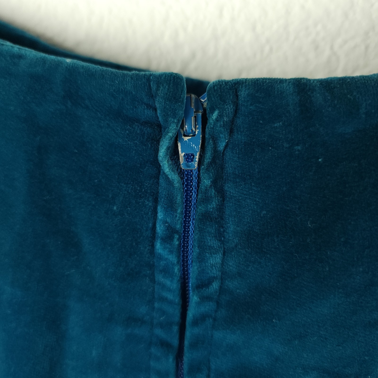 Vtg 60s Mod Go Go Teal Blue Hot Pants Velvet Pin-Up Burlesque Shorts Woodard~XS