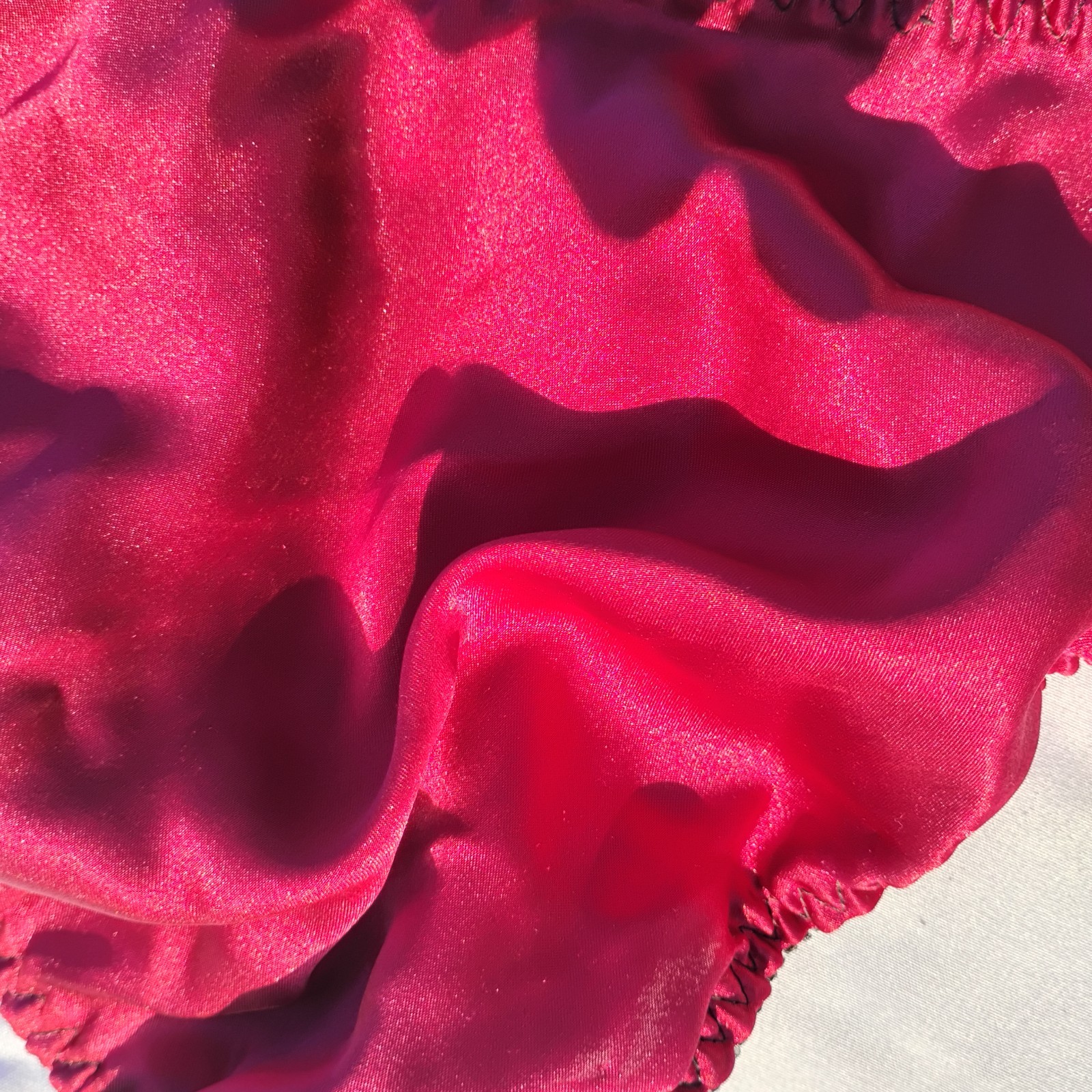Vintage 90s L/7 Jolie Charmeuse Satin String Bikini Panties Excellent Condition