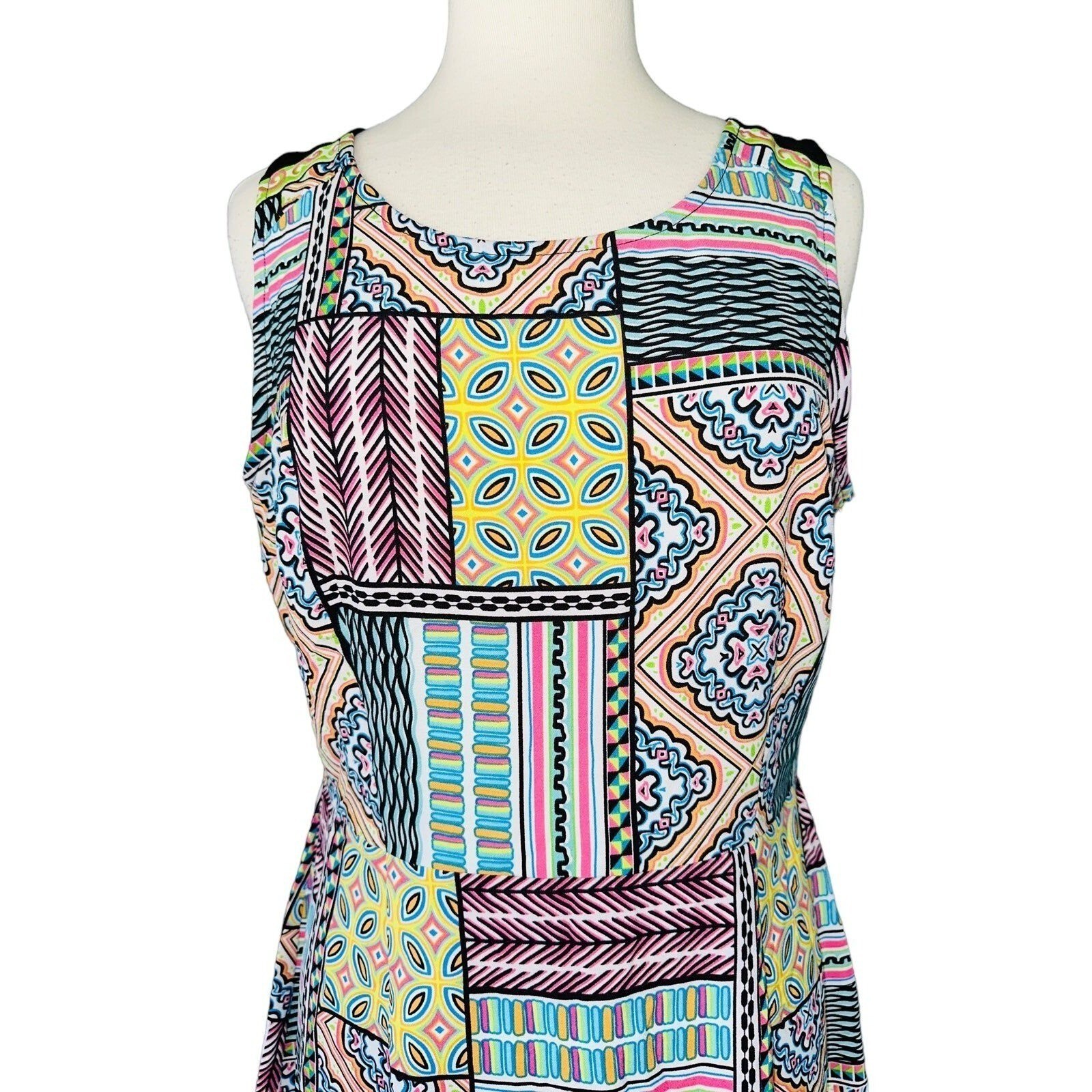 Vintage Y2K Nicole Miller Dress New Size 14 Women’s Multicolor N6