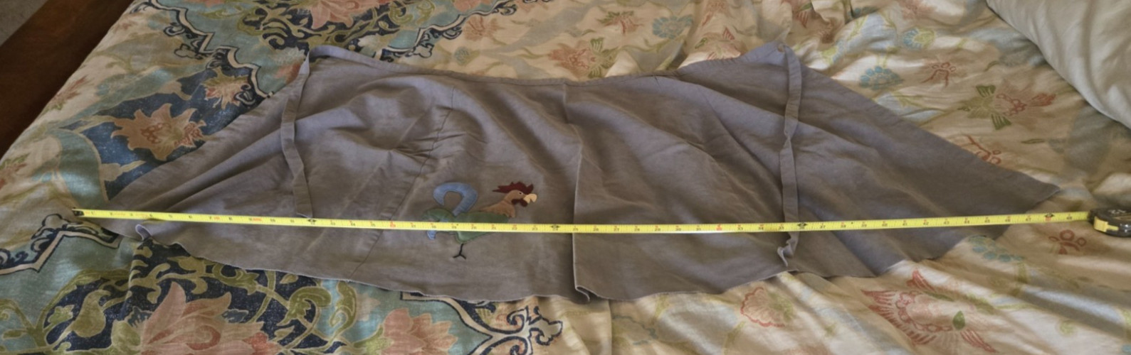 Vintage Crabtree Virginia Red Wrap Around Skirt Size Medium With Rooster