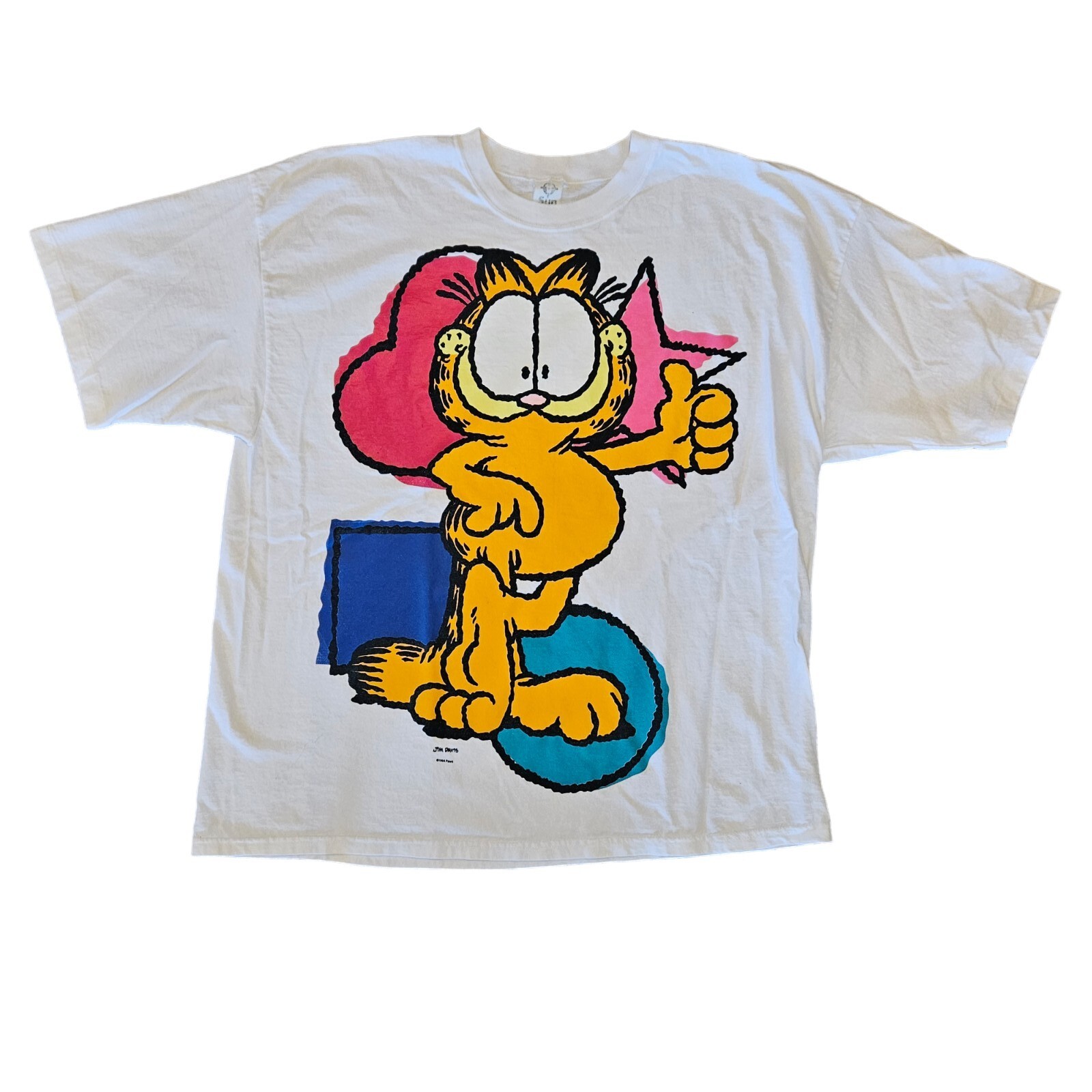 Vintage 90s Women’s Garfield T-Shirt 4XL 24W Single Stitch Sleeve USA Thumbs Up