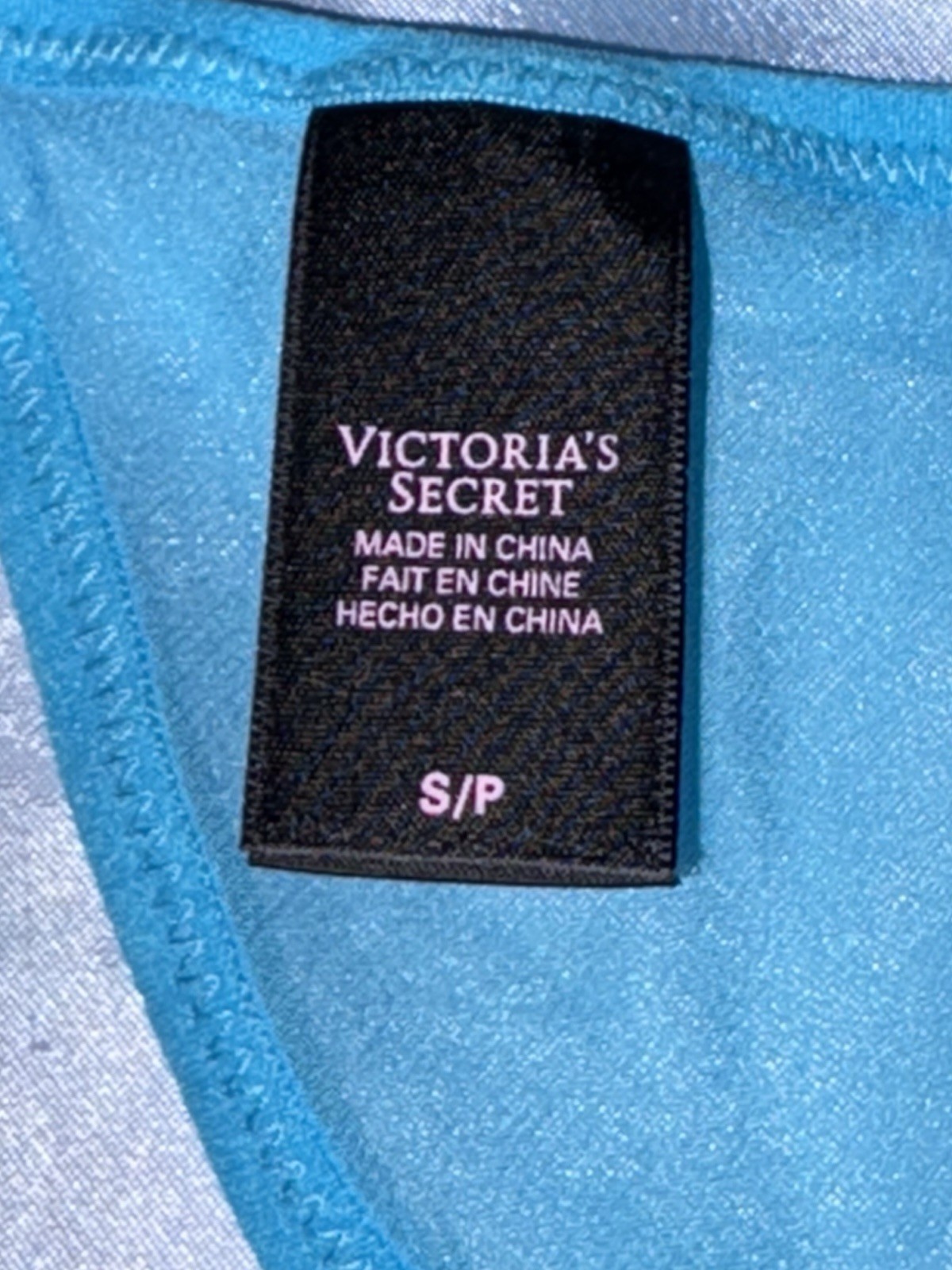 Victoria’s Secret 2013 Silk Blue Sheer S Thong String Bikini Panty J Skimpy