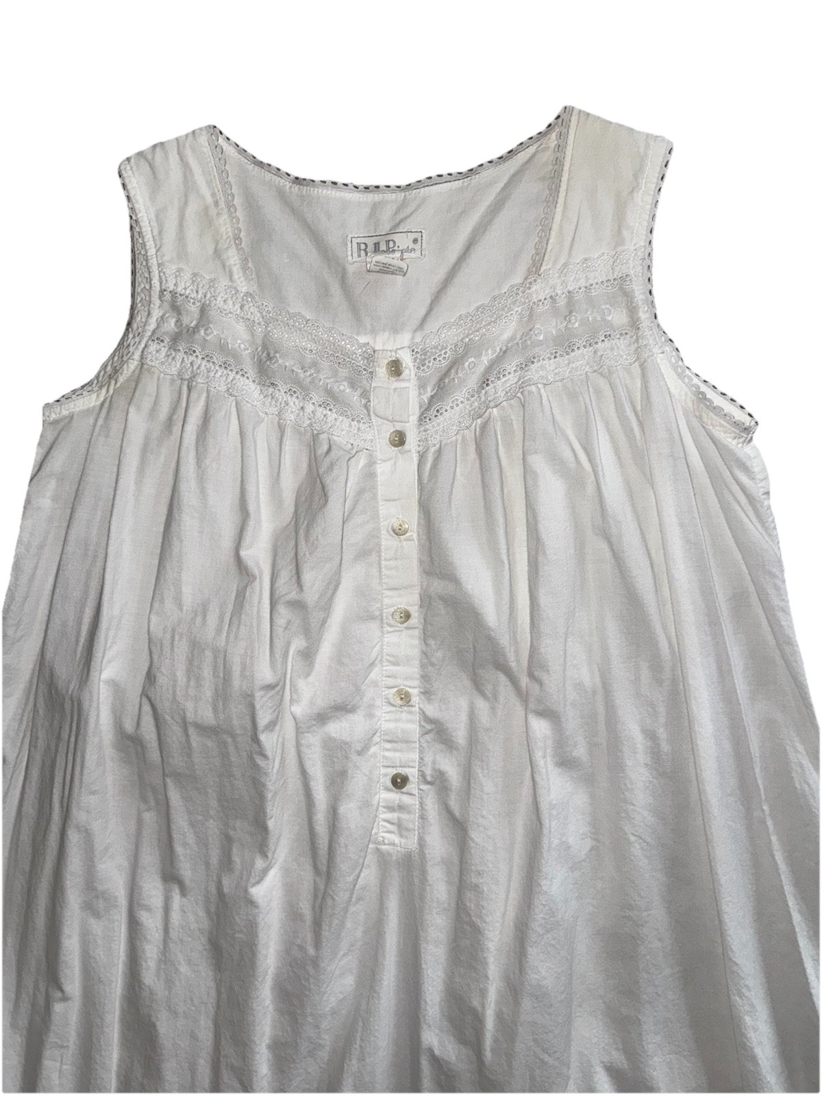 VTG Belle Pointe Nightgown Cottagecore White Day / House Dress Embroidered