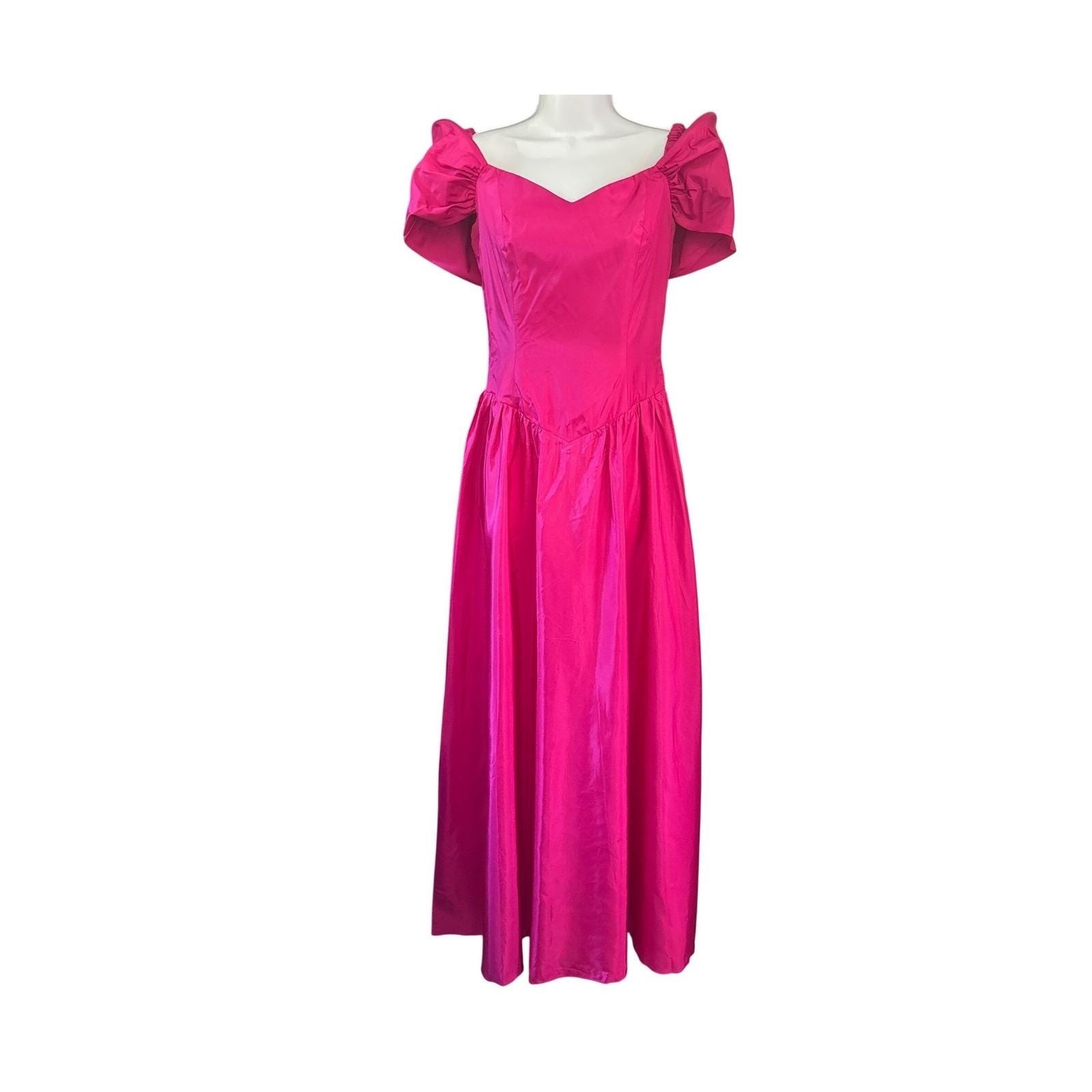 80s Bridal Originals Maxi Dress Barbiecore Prom Regencycore Statement Bow