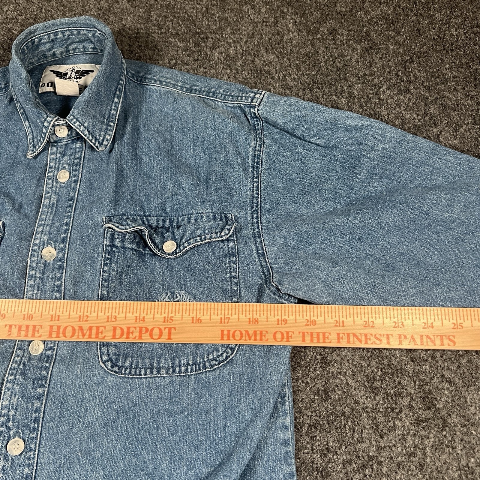 Vintage 90s Dockers Levi’s Women’s Large Denim Shirt Blue Heavy Cotton L