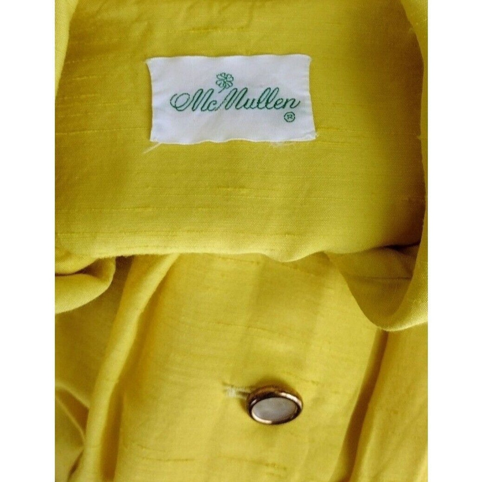Vintage 50s 60s McMullen Yellow Sleeveless Button-Down Maxi Sun Dress