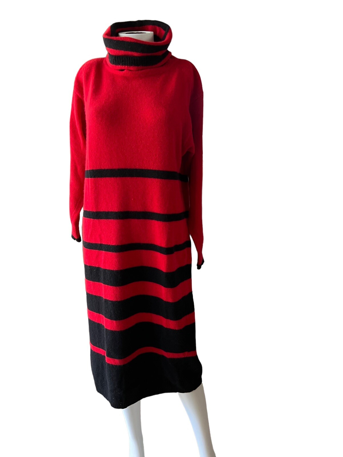 Fluffy Lambswool Sweater Dress Vtg Liz C Angora Sz Medium Knit Grandmas Dress