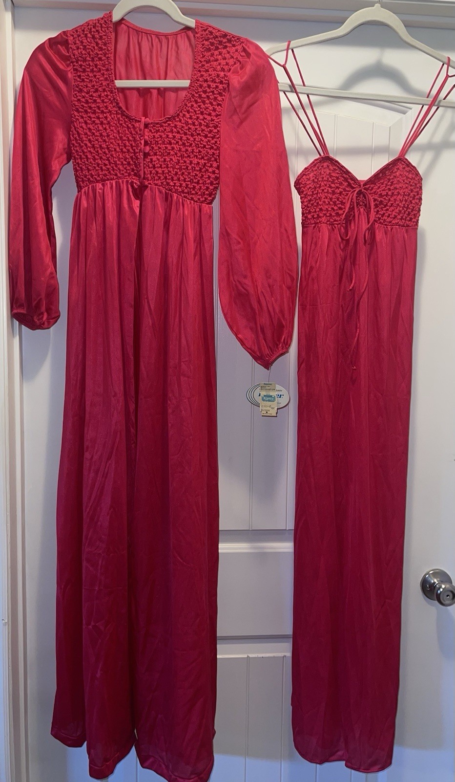 NWT VTG RARE Kayser NYLON SILKY SOFT NYLON Nightgown Robe Set Petite 60’s 70’s