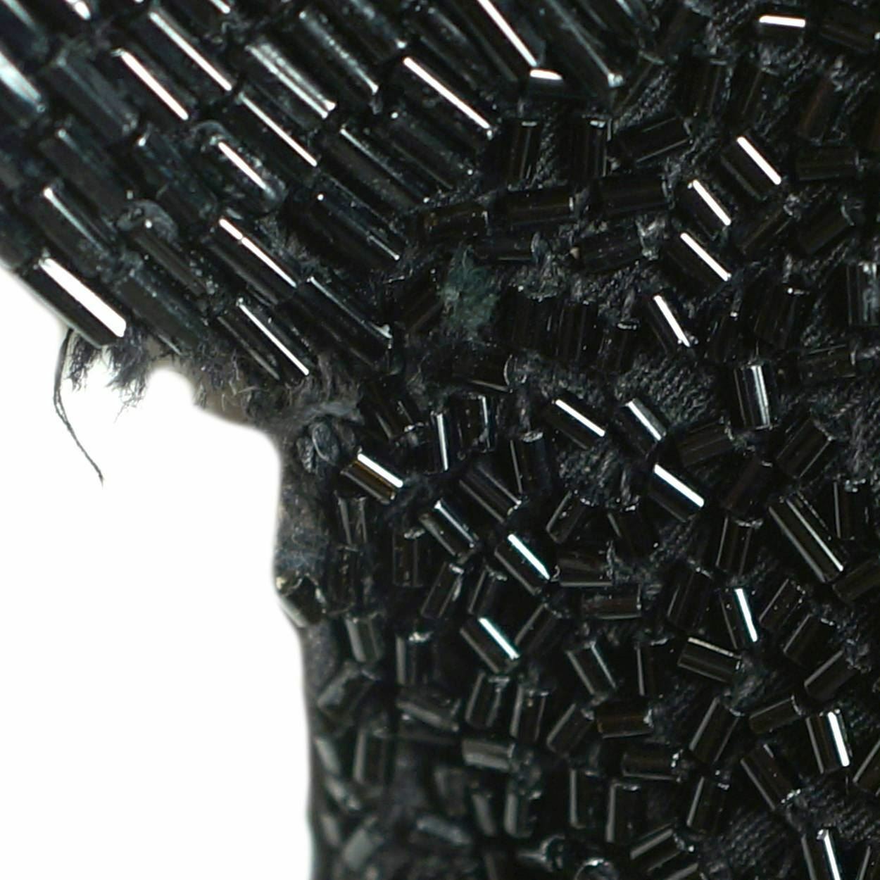 Vintage 50s Bombshell Dress Black Beaded Gown Town and Travelwear Waldorf Astori