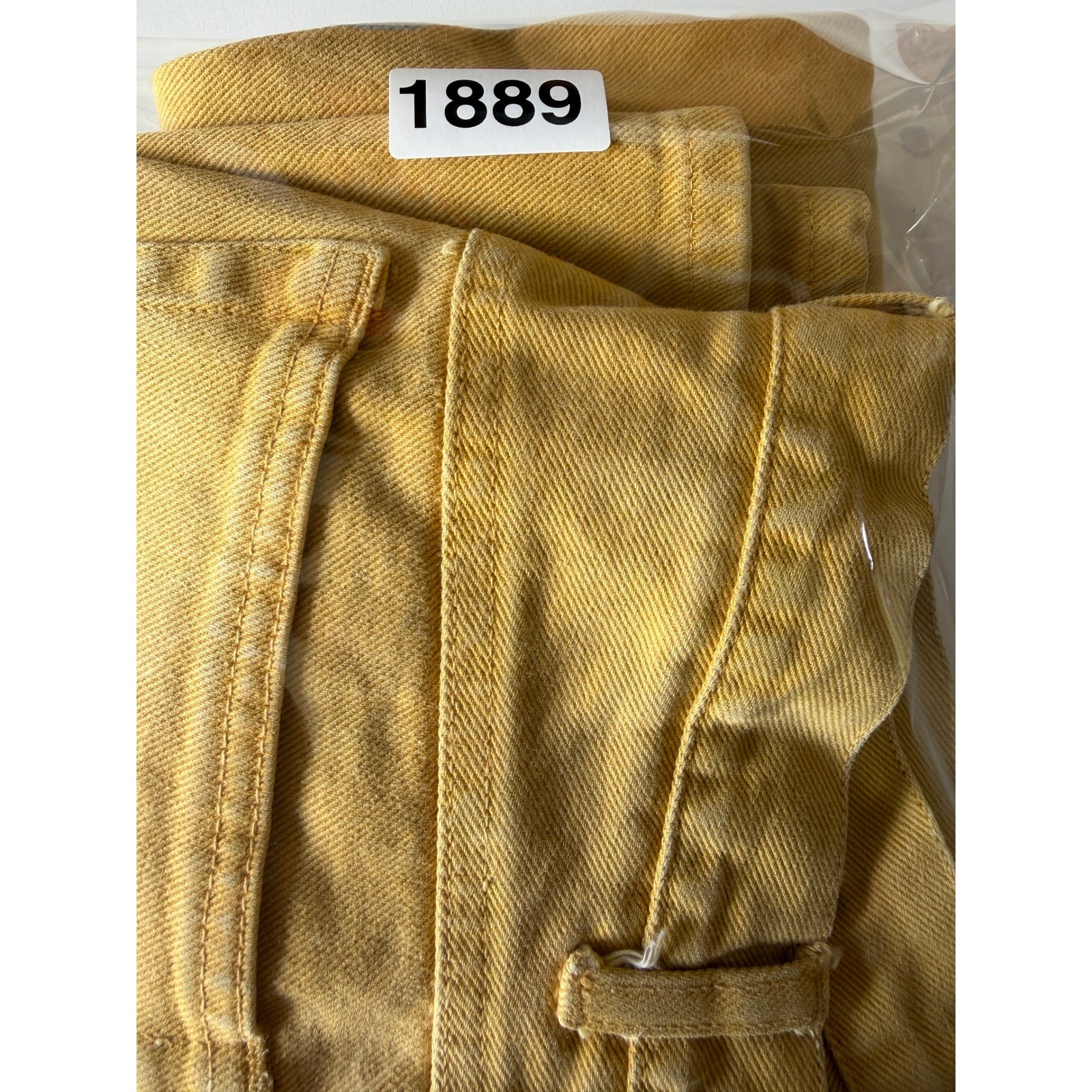 Vintage Nuovo County Seat Mustard Yellow High Waisted Tapered Denim Pants 7/8