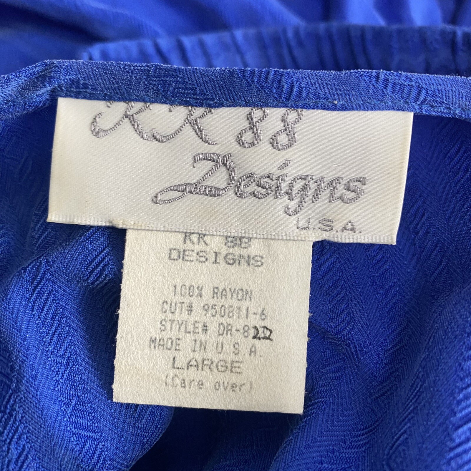 Vintage KK 88 Designs Womens Pullover Top Button/Zipper Pants Large Pre-Owned