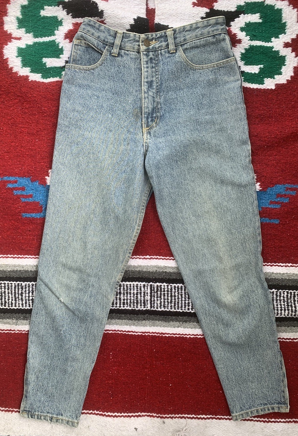 Vtg GUESS By Georges Marciano High Waist Ankle ZipLight Wash Denim Jeans Size 29