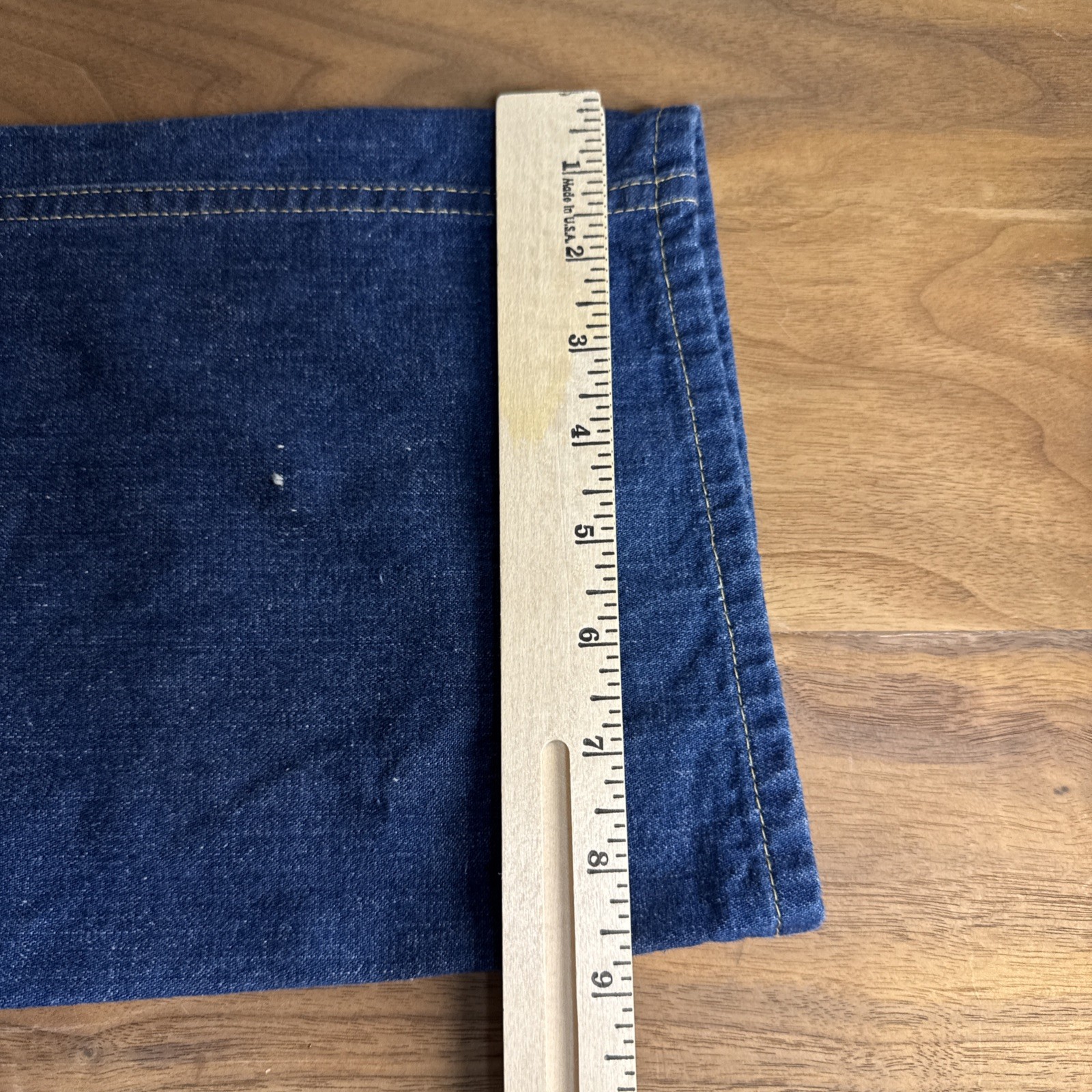 Vintage 70s Live Ins Sz 9 – 24 X 32.5 Embroidered Wide Leg Denim Jeans USA Chic