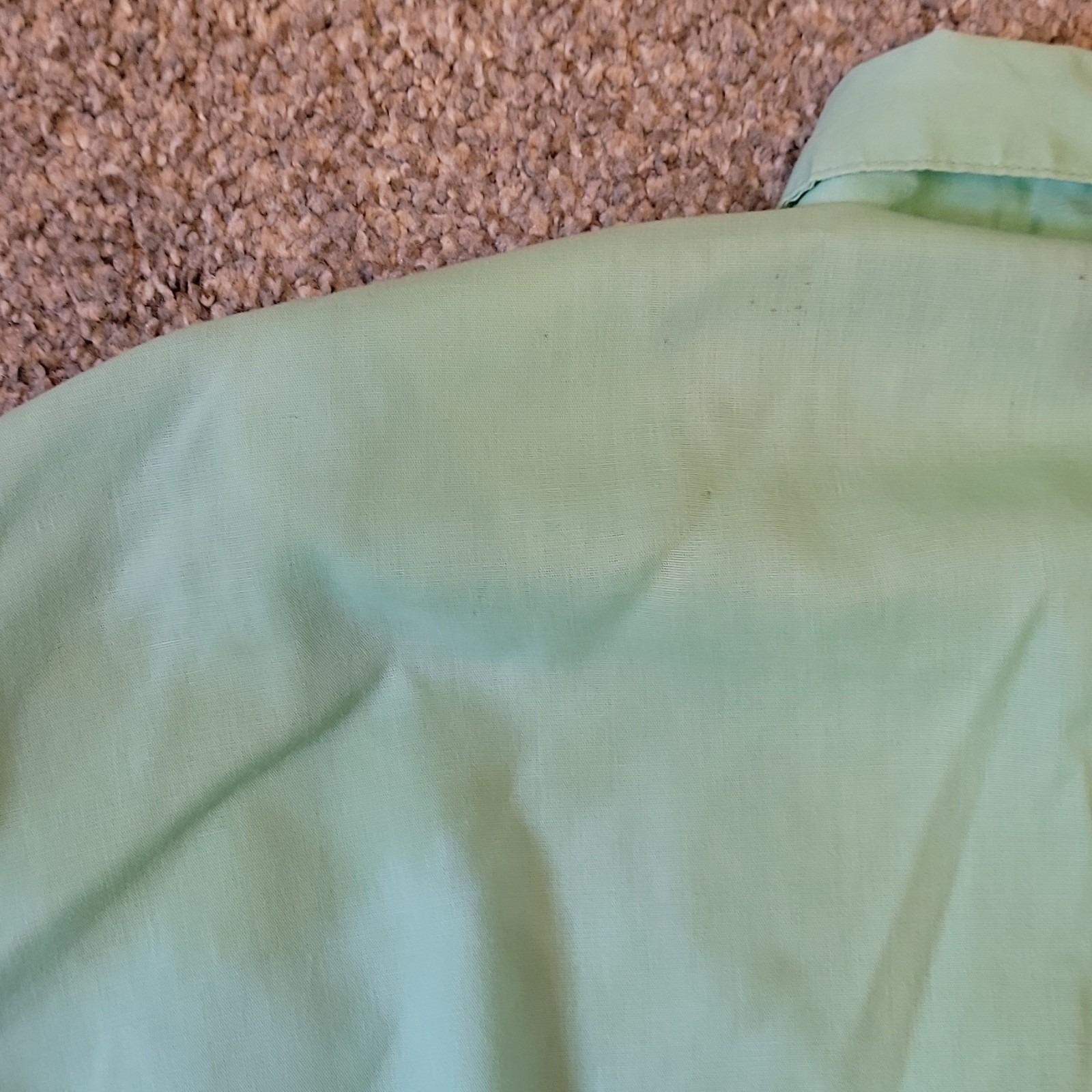 The American Shirt Dress 1980s Green Shirt Dress Size 11/12 Vintage Made in USA