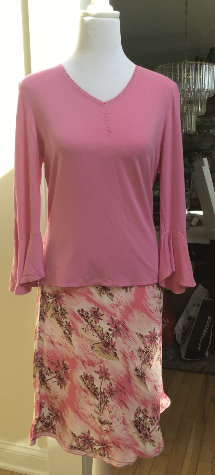 Worthington Skirt 4P And Top SM With Old NAVY SKIRT 2 PINK PALET 3 Piece Set