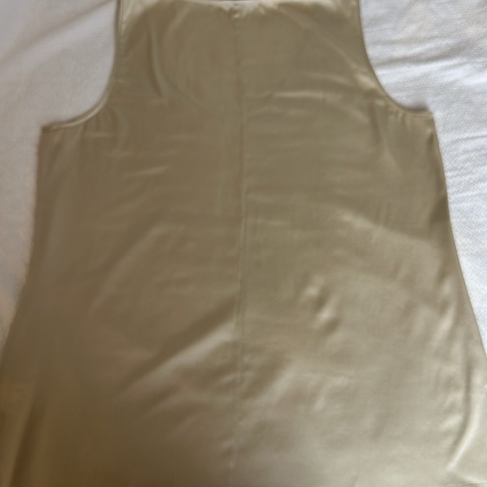 Eileen fisher stretch silk gold cami/tank sz M
