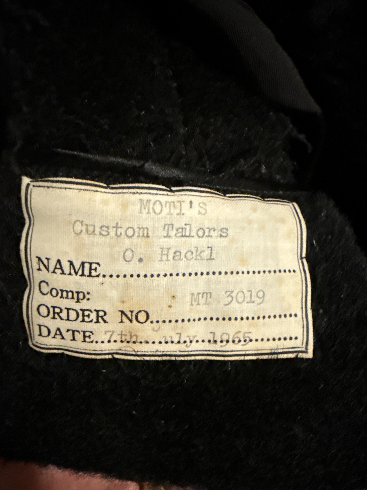 Vintage 1965 MOTI’S Hong Kong Black Mohair Wool Swing Coat Med Custom Tailored