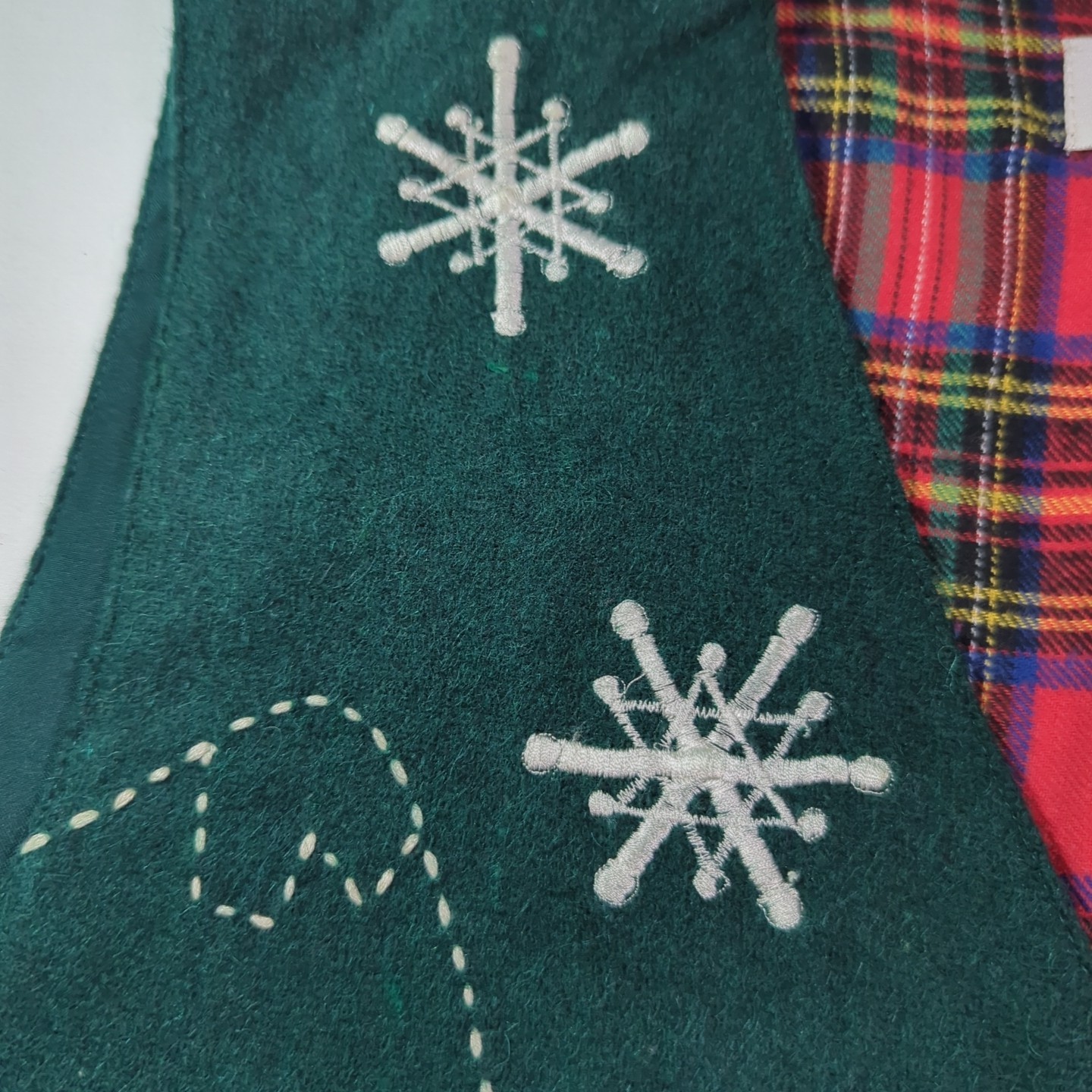 Vtg Ashley Hill Wool Vest Womens L Green Christmas Tree Cabin Buttons Country