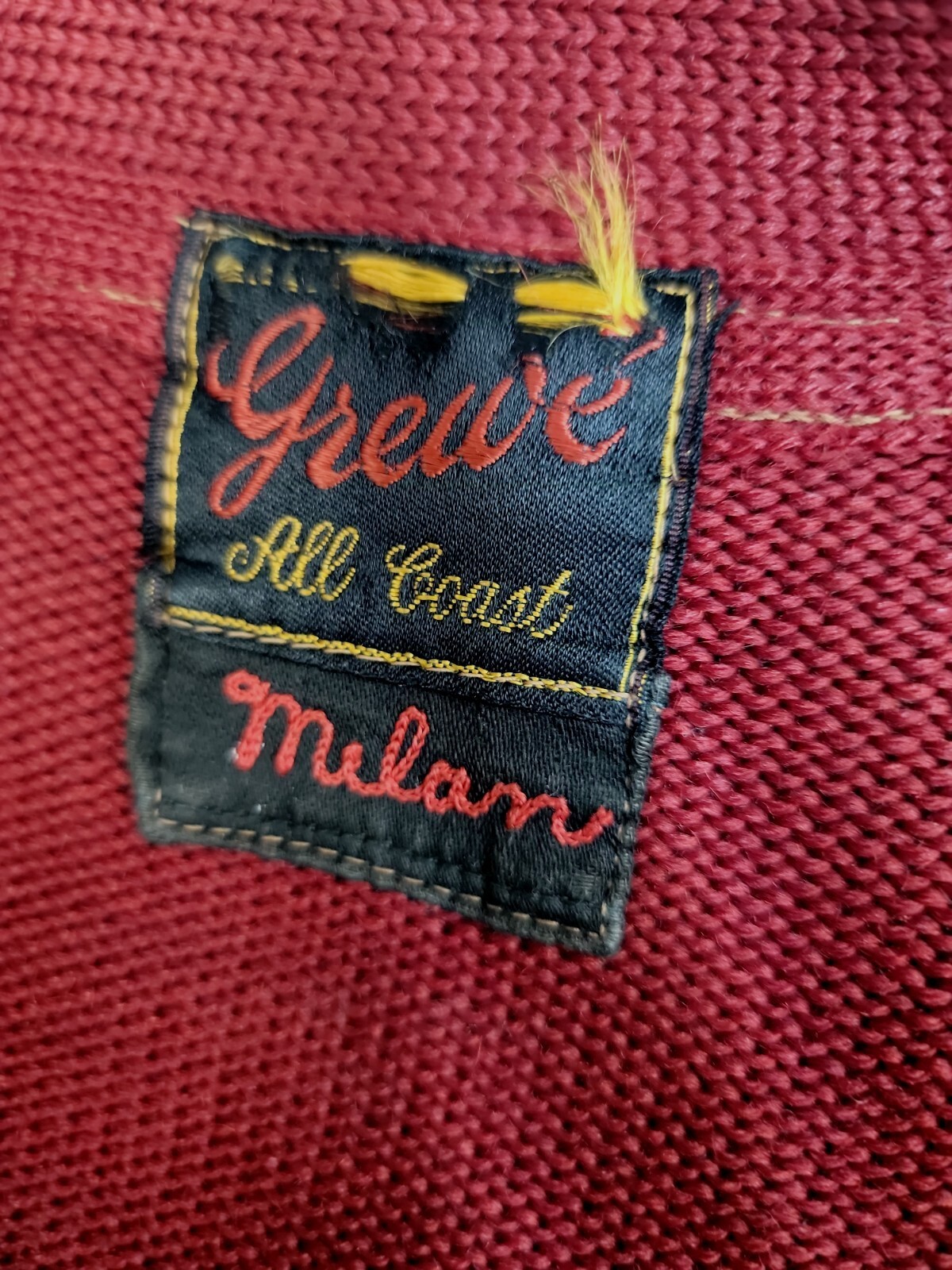 Grewe all coast Milan Vintage Collegiate RED Letterman Sweater FITS M „VH” #E