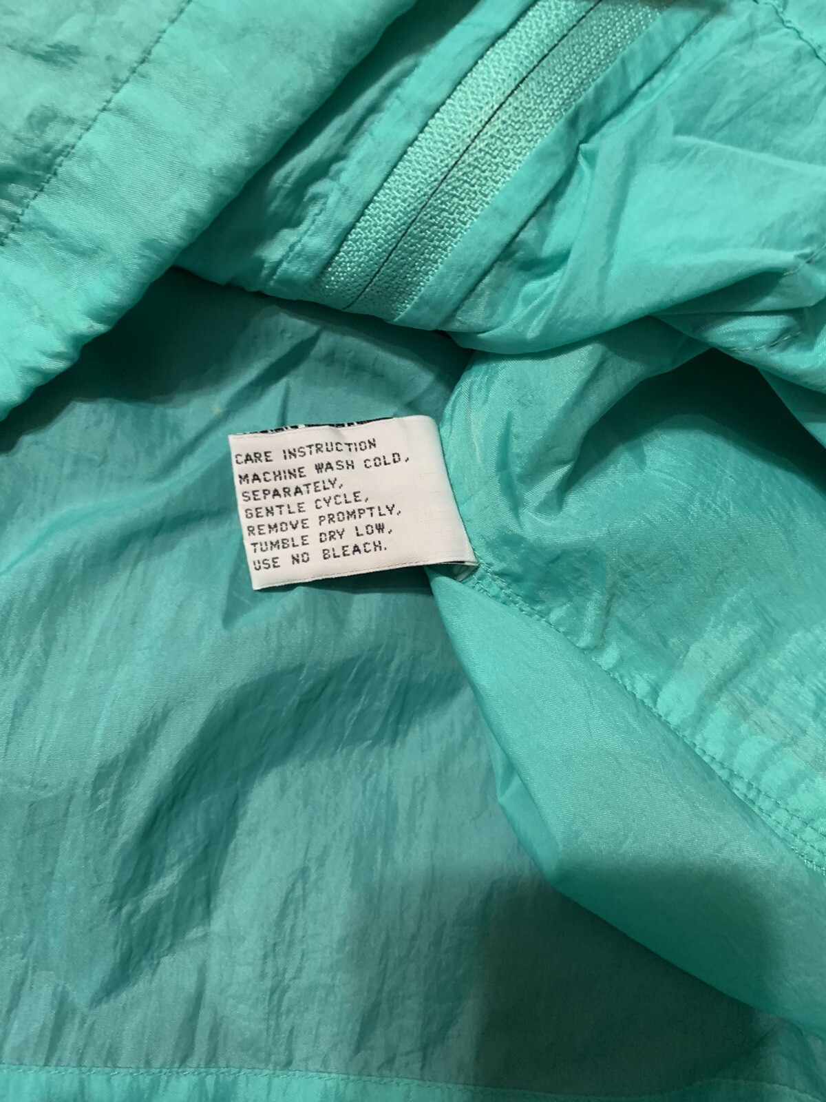 Vintage PRO Spirit Unisex Turquoise S Full Zip Pocket’s Nylon Wind-Breaker NWOT