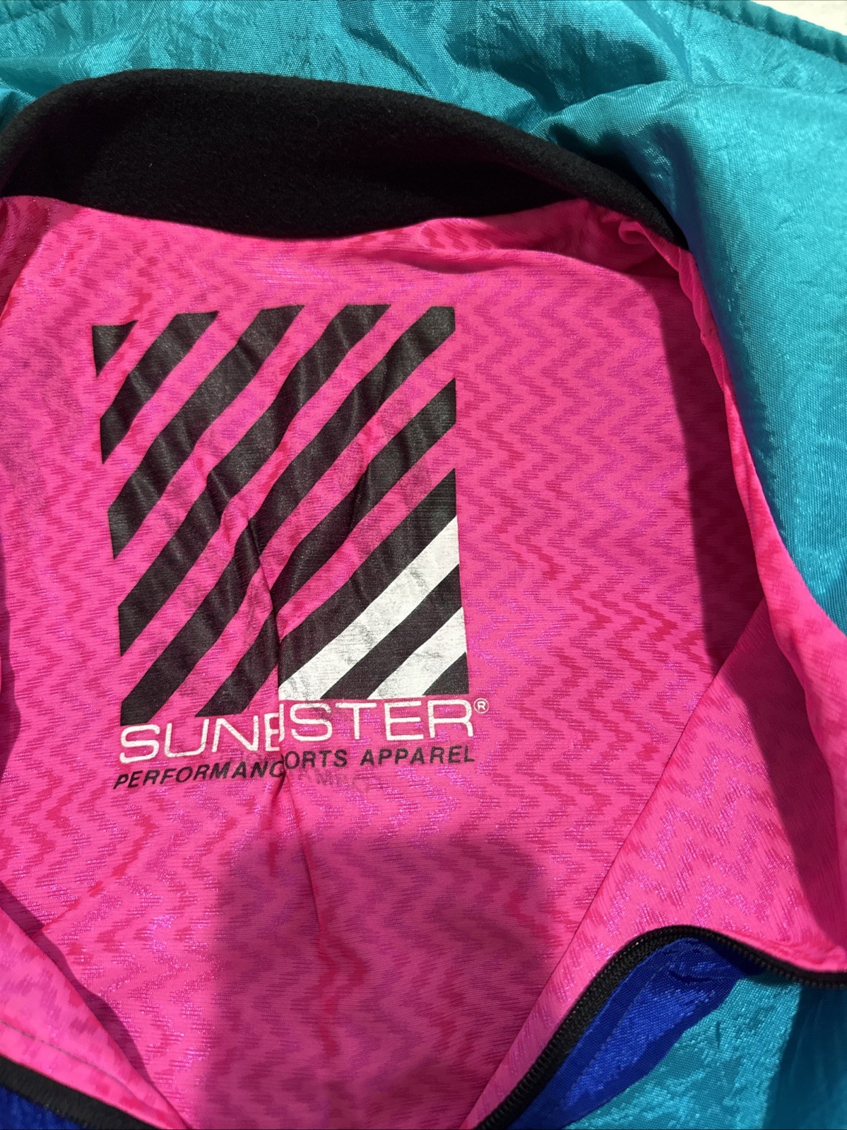 VTG Colorblock Windbreaker Pullover Medium SUNBUSTER Jacket Nylon Retro 1980s