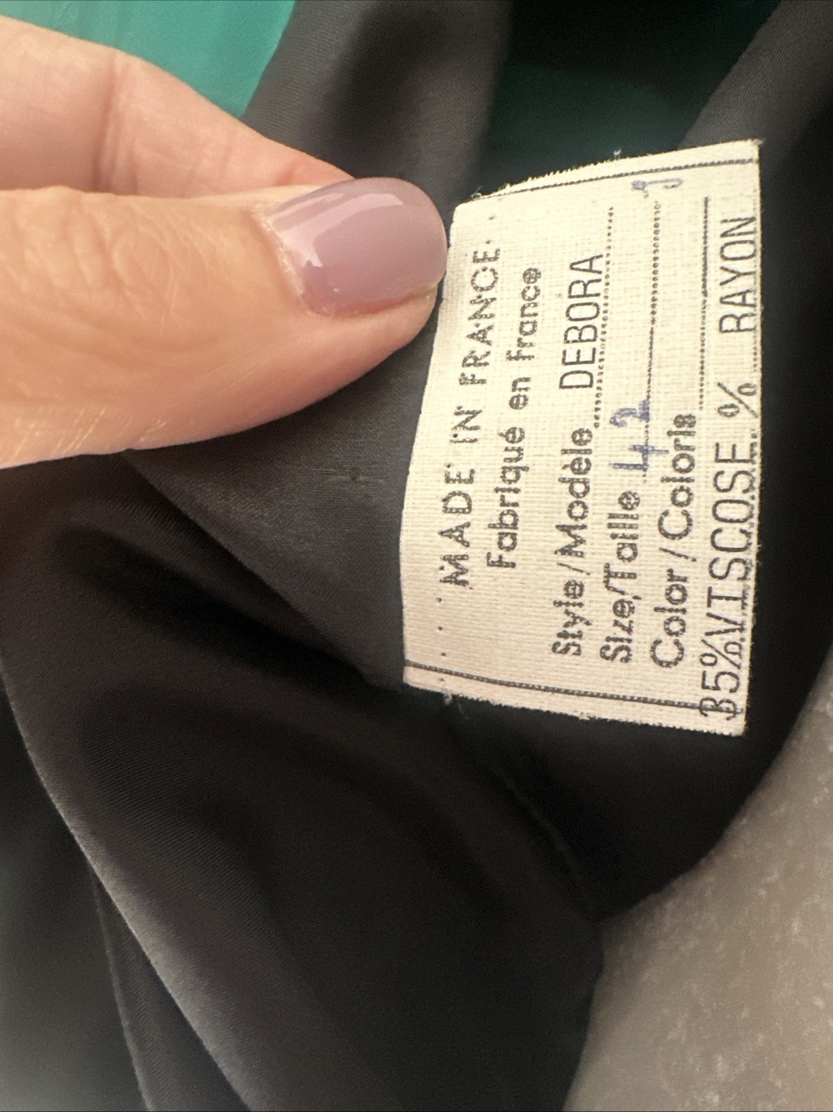 Nina Ricci Haute Boutique 70s Black Velvet & Green Taffeta Cocktail Sheath 42