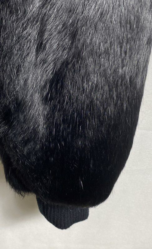 Vintage 90s GDT Too Women’s Black Fur Bomber Jacket France Origin Sz L